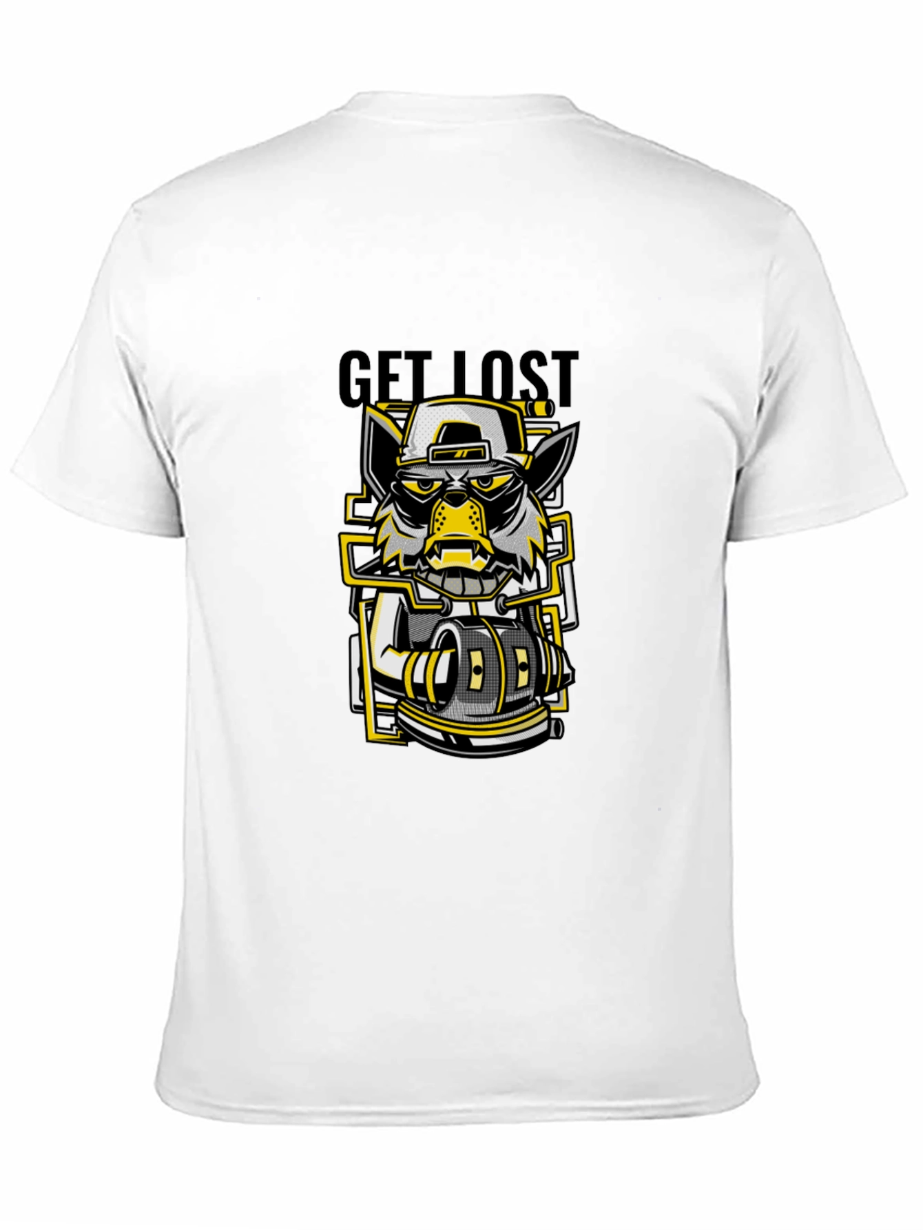 Black Get Lost Graphic Print Black T-Shirt view 11