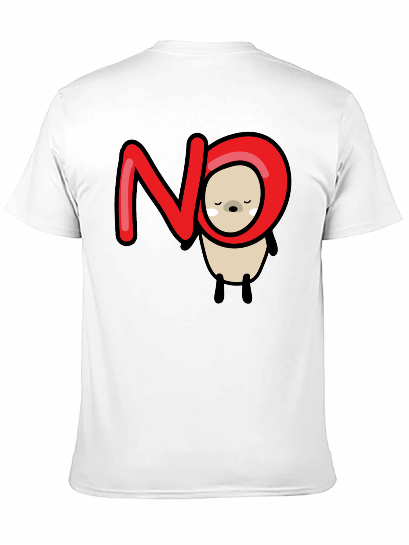 Black NO Bear Graphic Tee - Funny Casual T-Shirt view 11