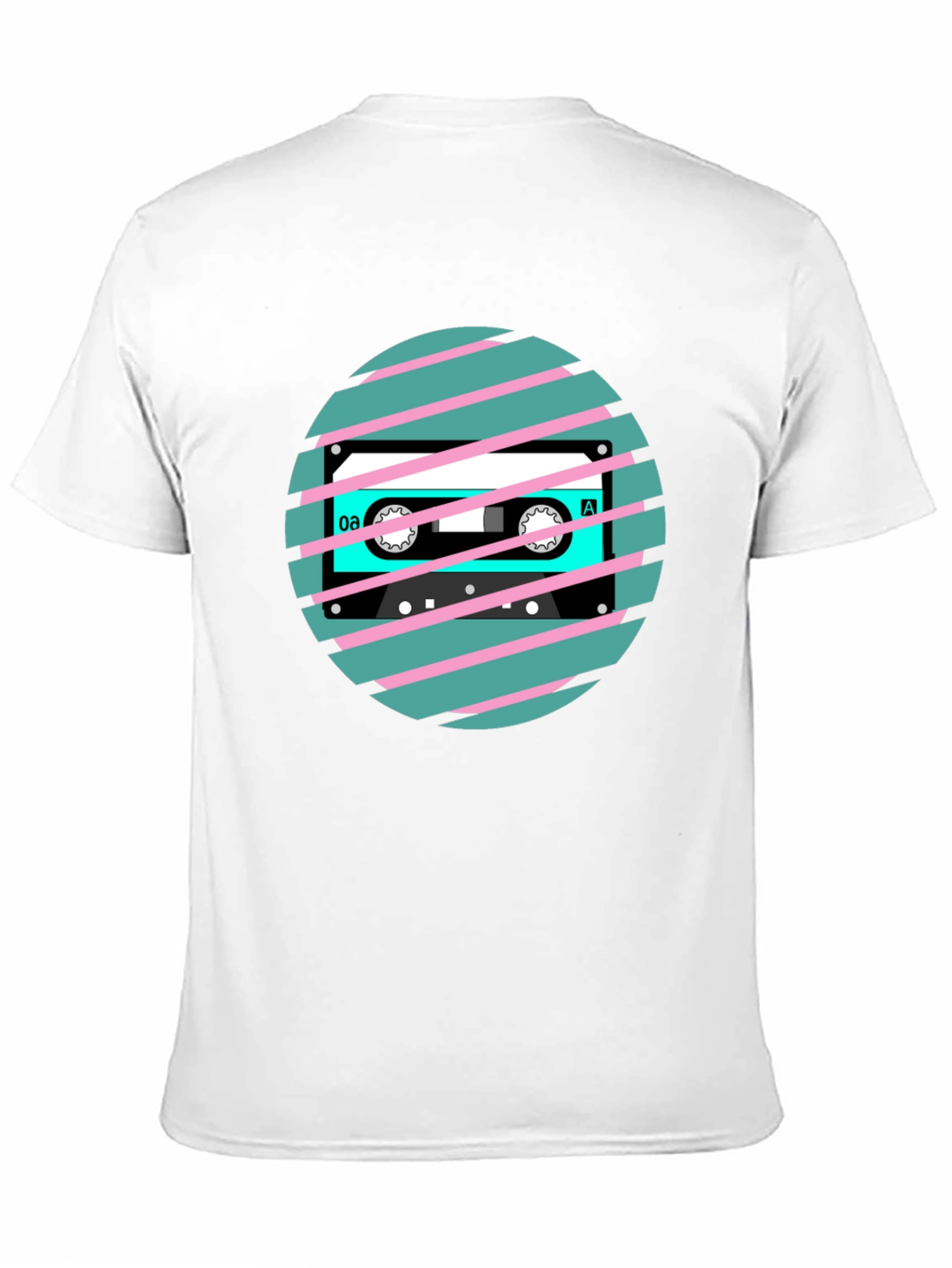 Black Retro Cassette Tape Graphic T-Shirt view 11