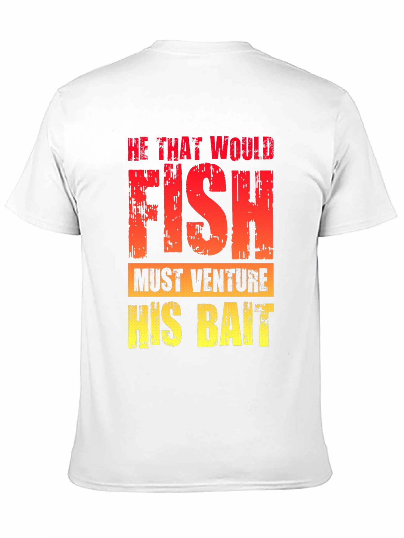 Black He That Would Fish T-Shirt - Fishing Quote Tee view 11