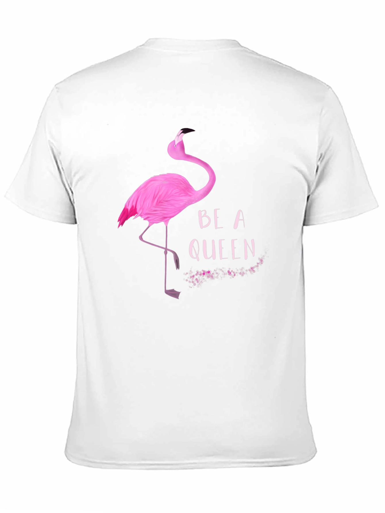 Black Be a Queen Flamingo Graphic T-Shirt view 11