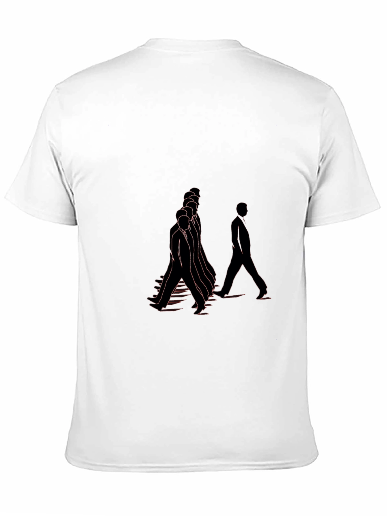 Black Unique Graphic Print Black Tee view 11