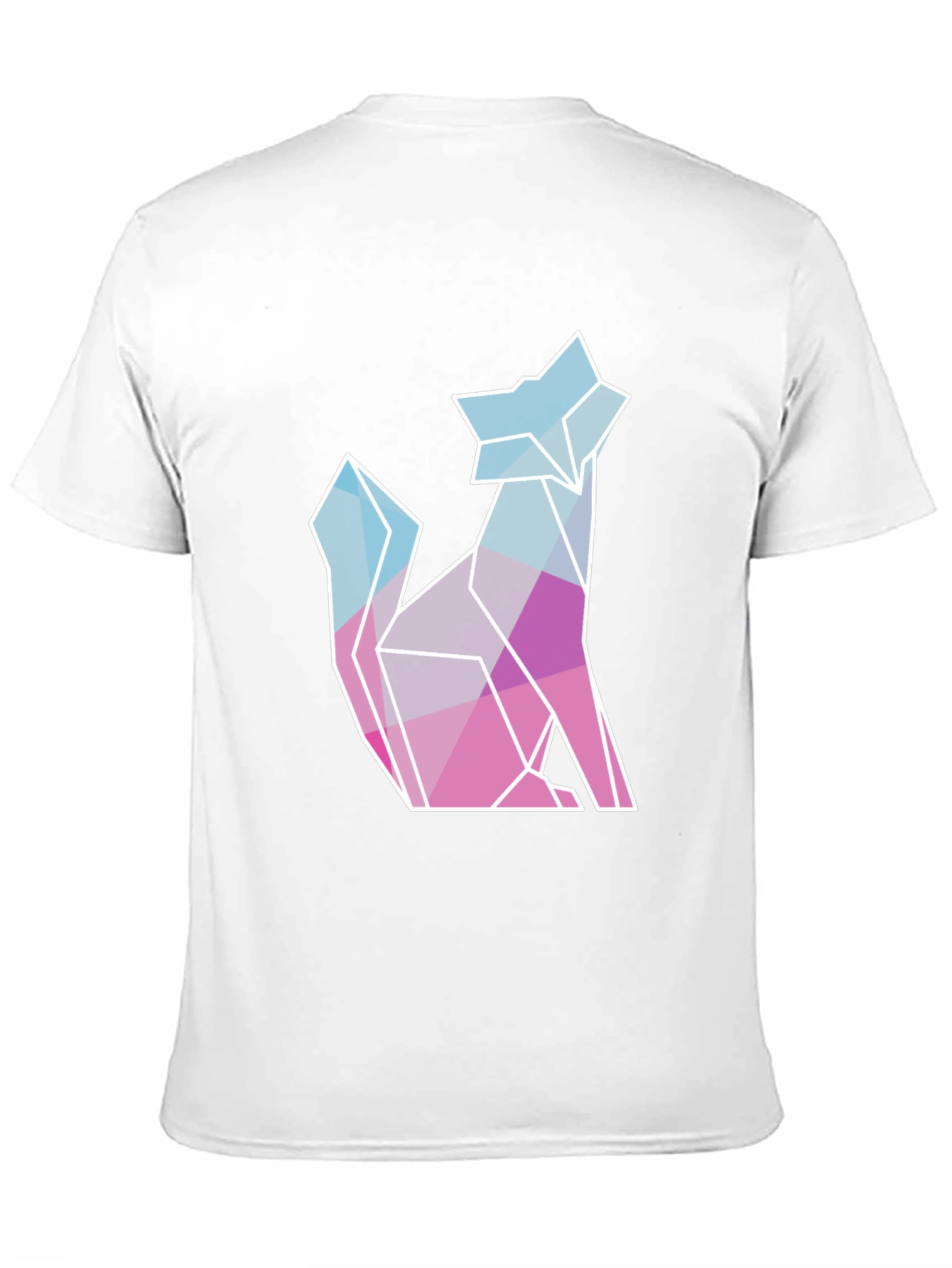 Black Geometric Wolf Graphic Tee - Modern Style view 11