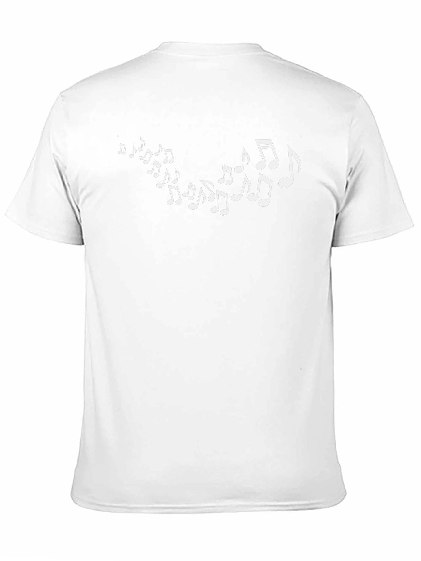 Black Musical Notes Black T-Shirt view 11