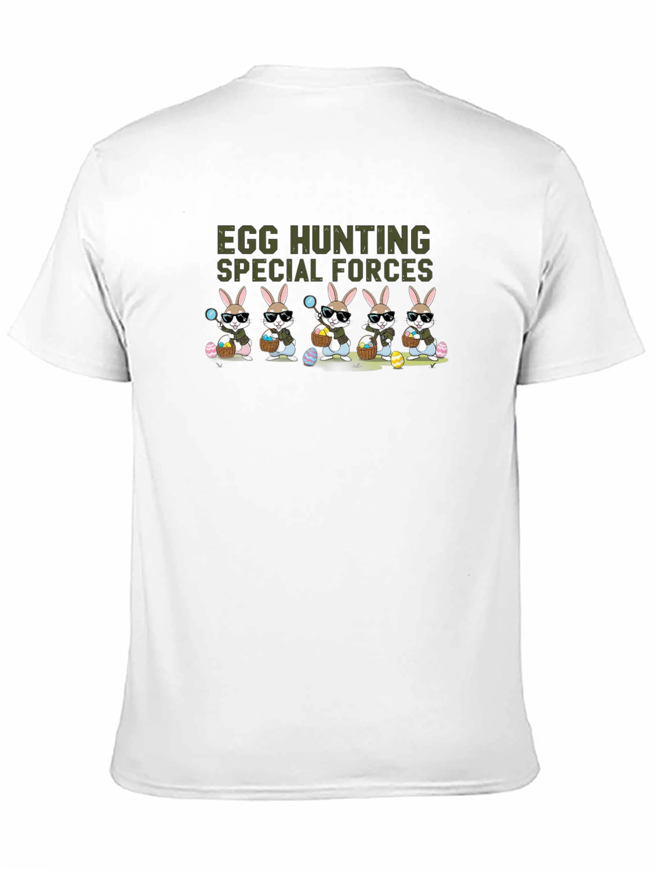 Black Egg Hunting Special Forces Easter Bunny T-Shirt view 11