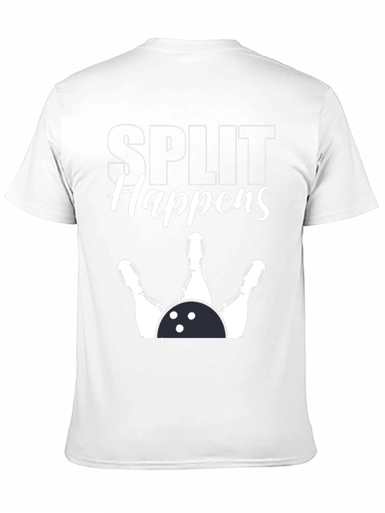 Black Split Happens Bowling T-Shirt - Black Graphic Tee view 11