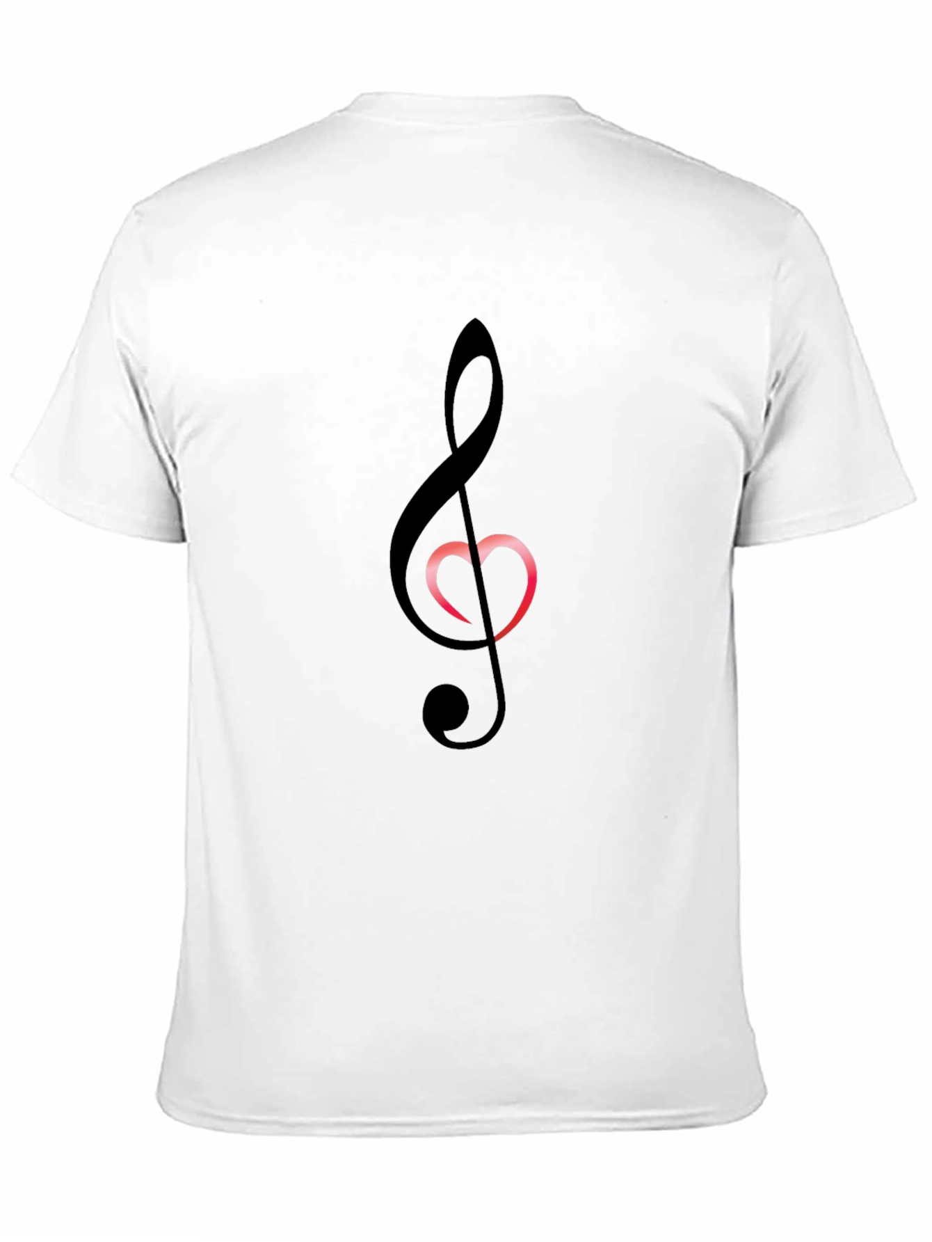 Black Musical Heart T-Shirt - Black Cotton Blend Tee view 11