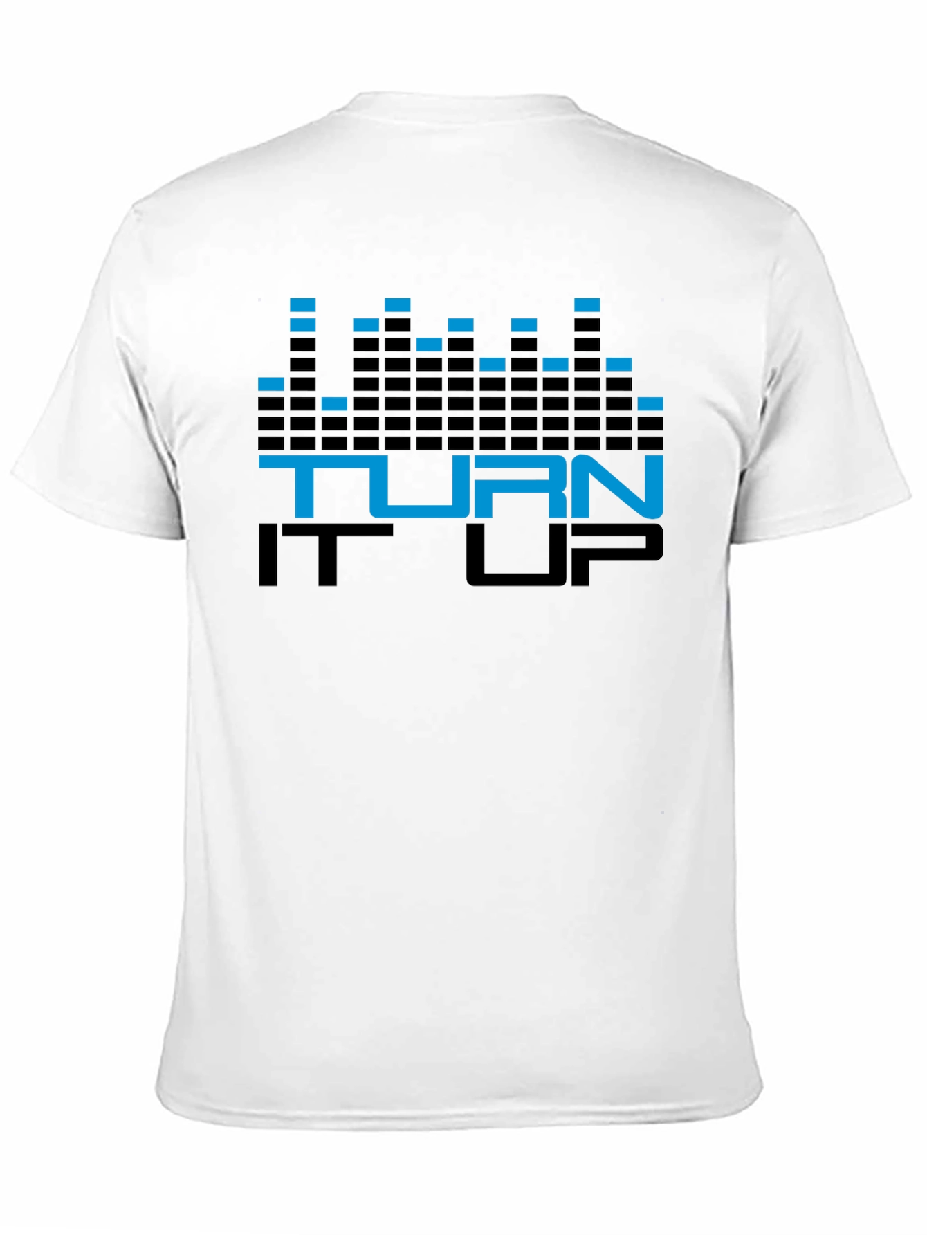 Black Turn It Up Graphic Tee - Black Cotton T-Shirt view 11