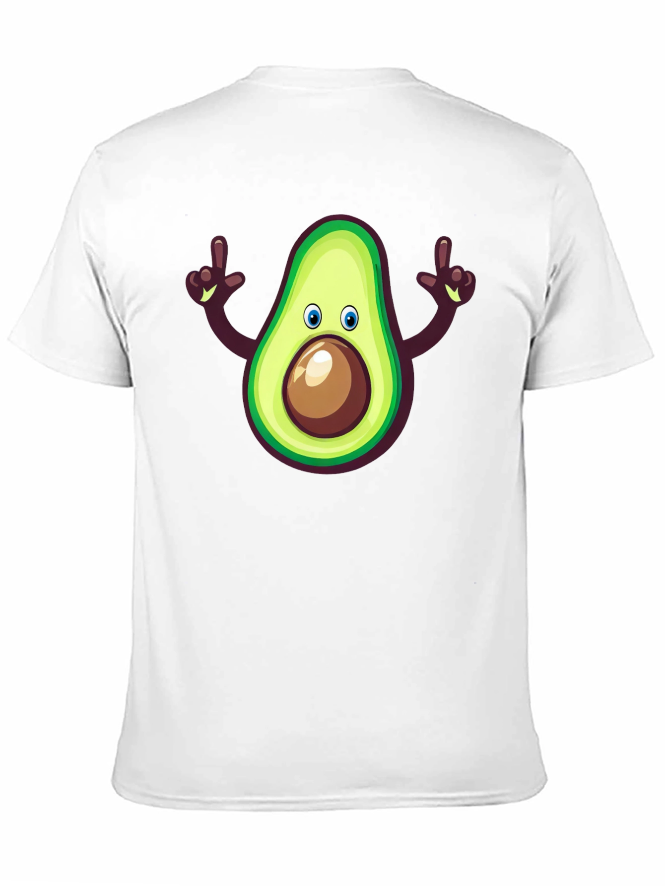 Black Avocado Cartoon Graphic Tee - Black view 11