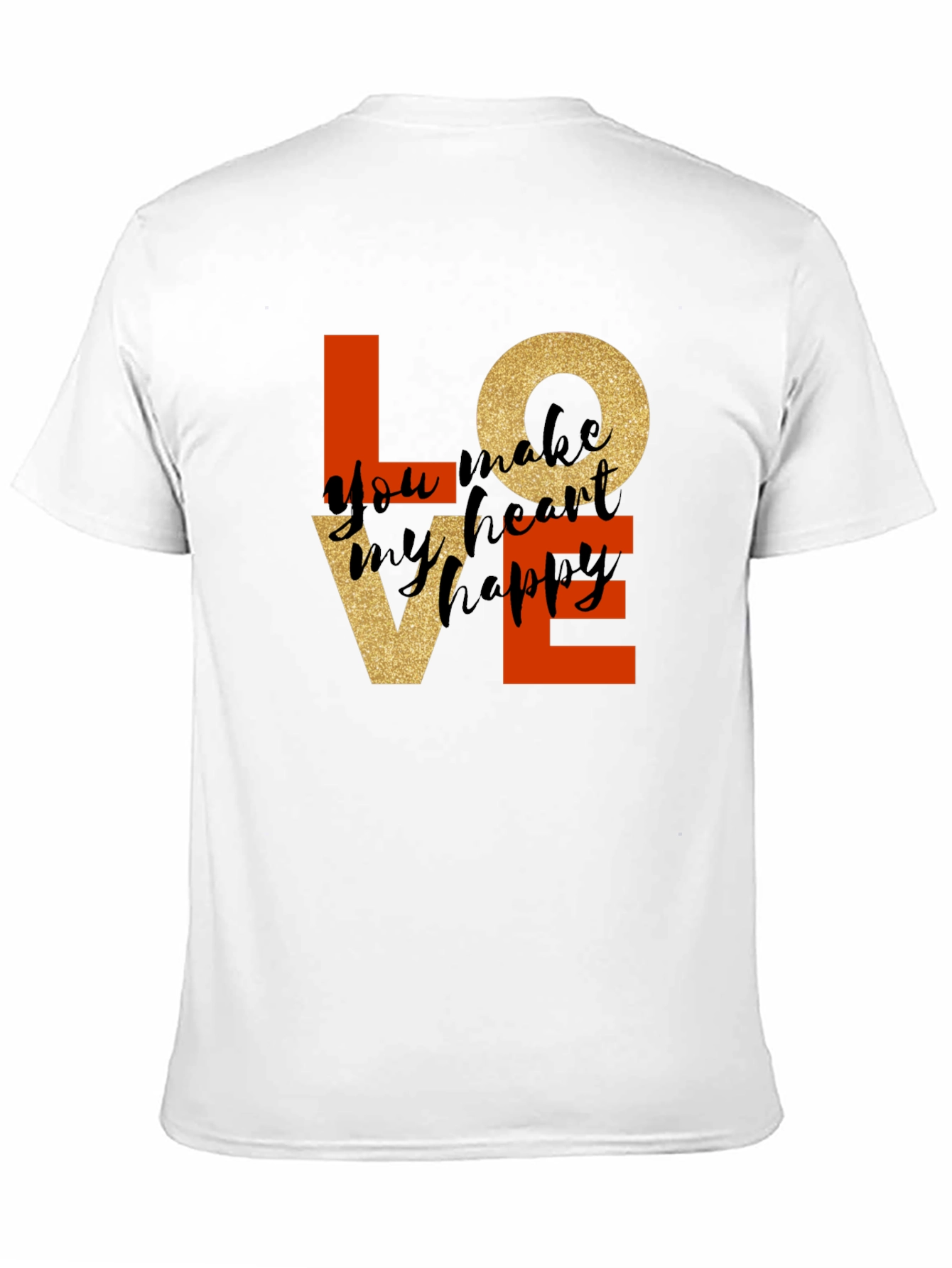Black Love T-Shirt: You Make My Heart Happy view 11