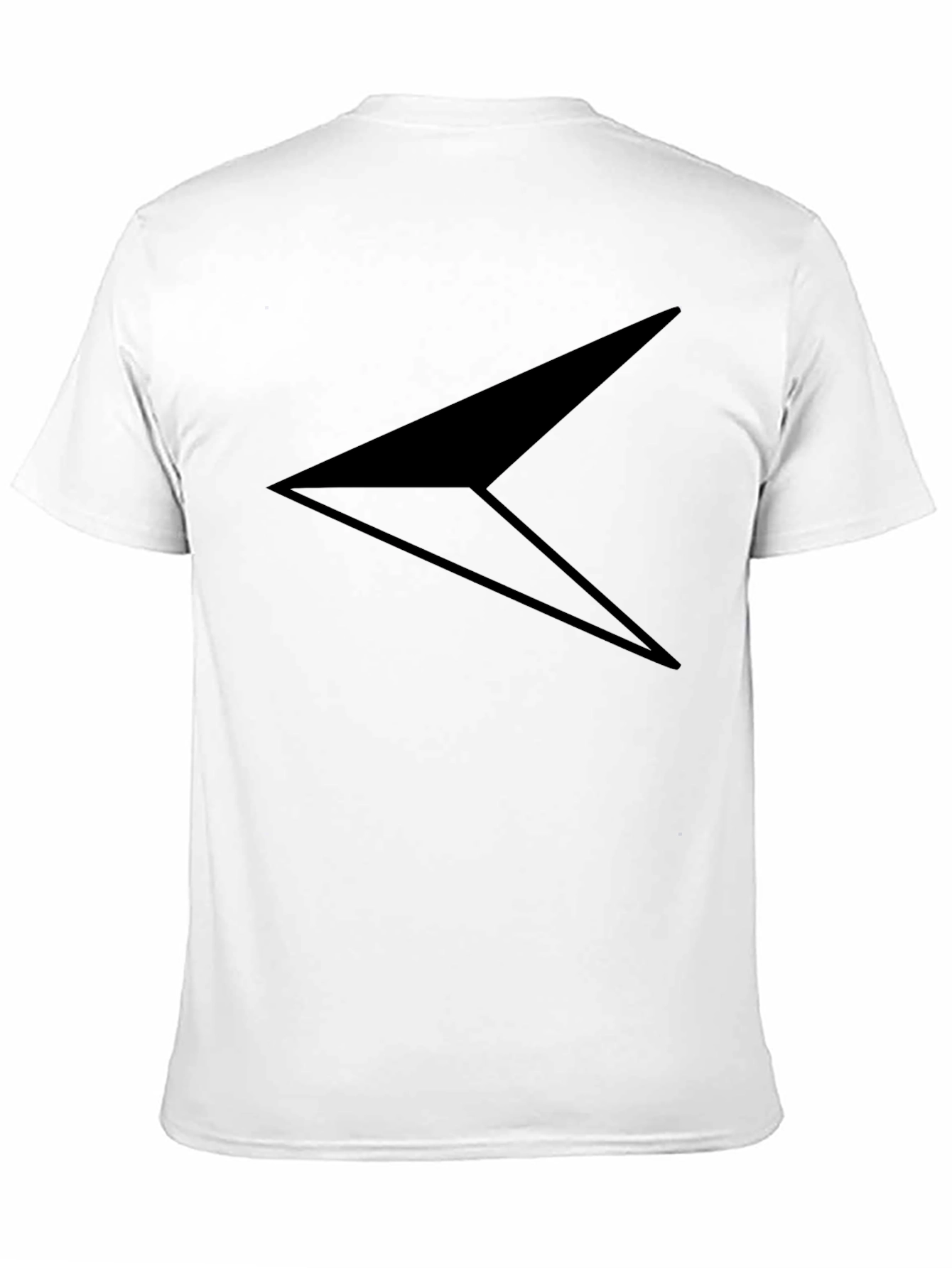 Stylish Black T-Shirt with Geometric Arrow Design - 11