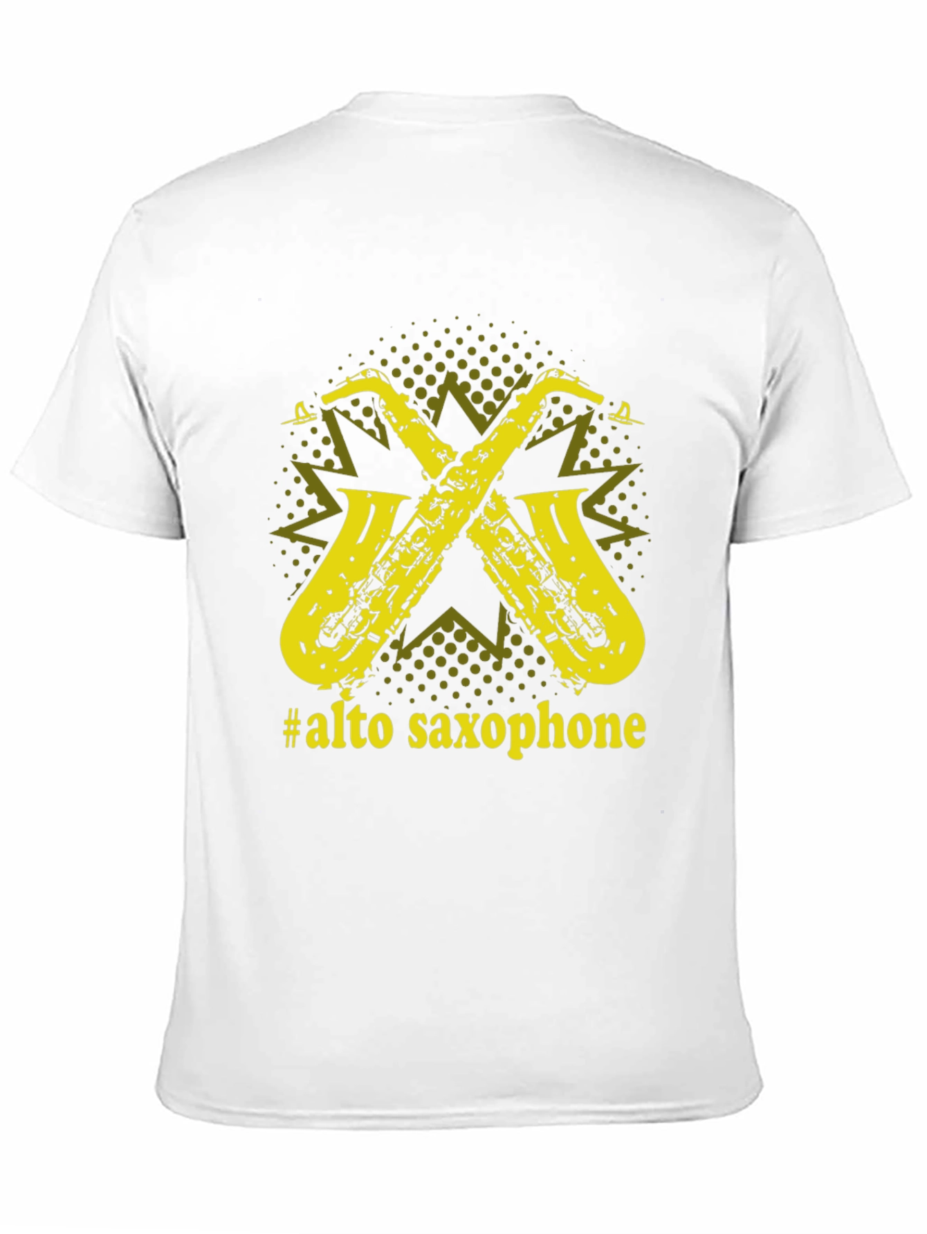 Black Alto Saxophone Graphic Tee - Music Lover T-Shirt view 11