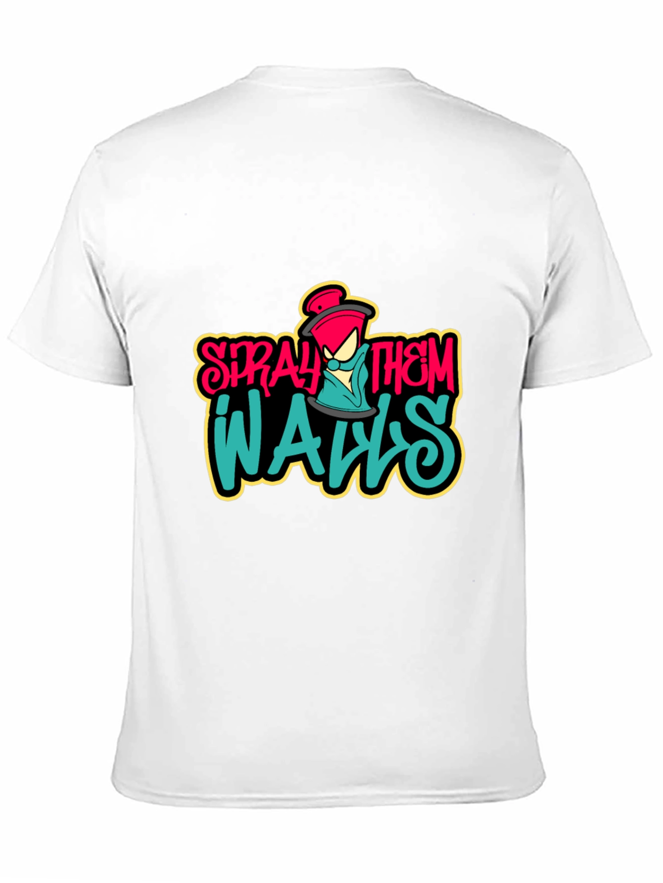 Black Spray Them Walls Graphic Tee - Black view 11