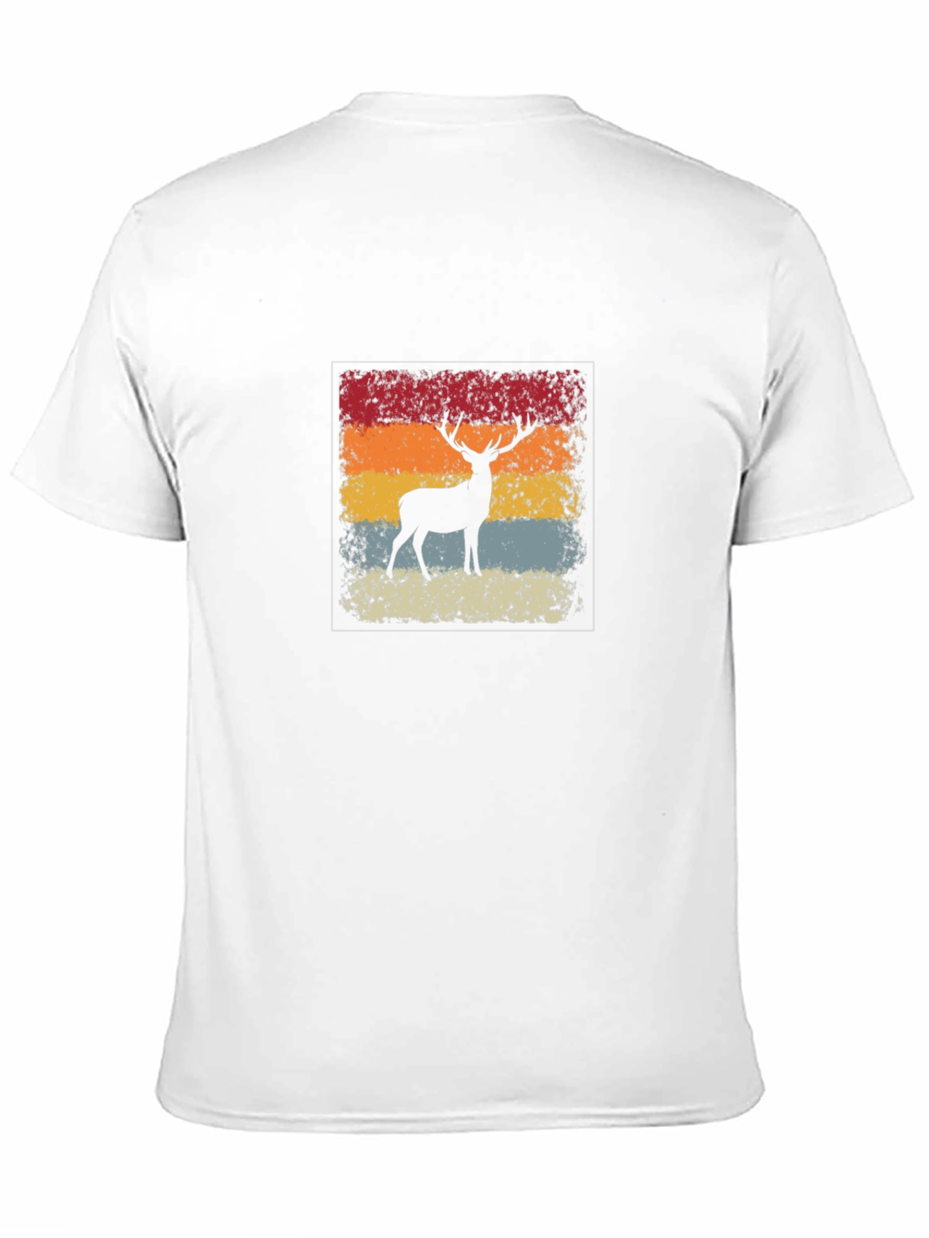 Black Retro Deer Silhouette Graphic T-Shirt view 11