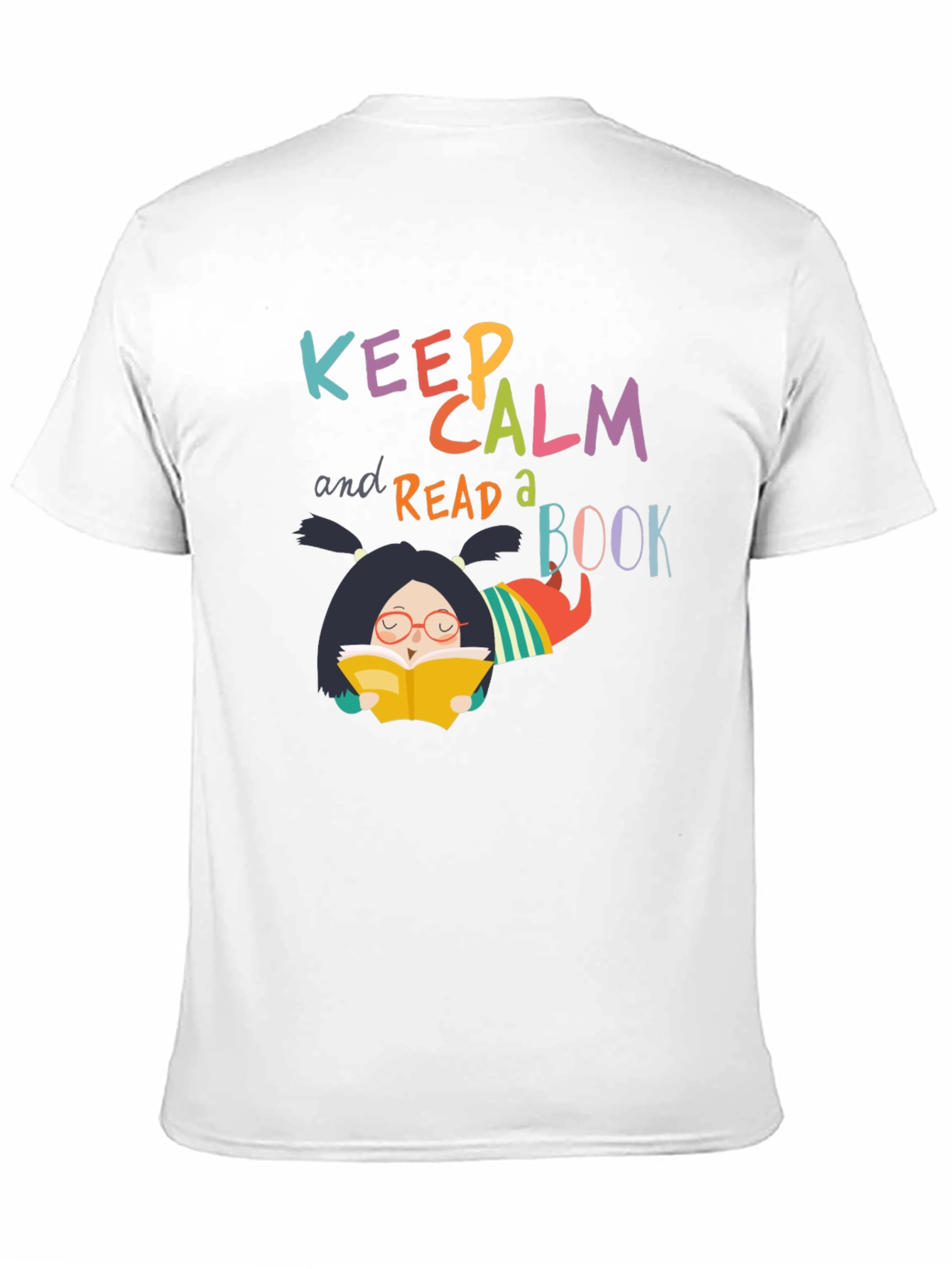Black Keep Calm and Read a Book T-Shirt view 11