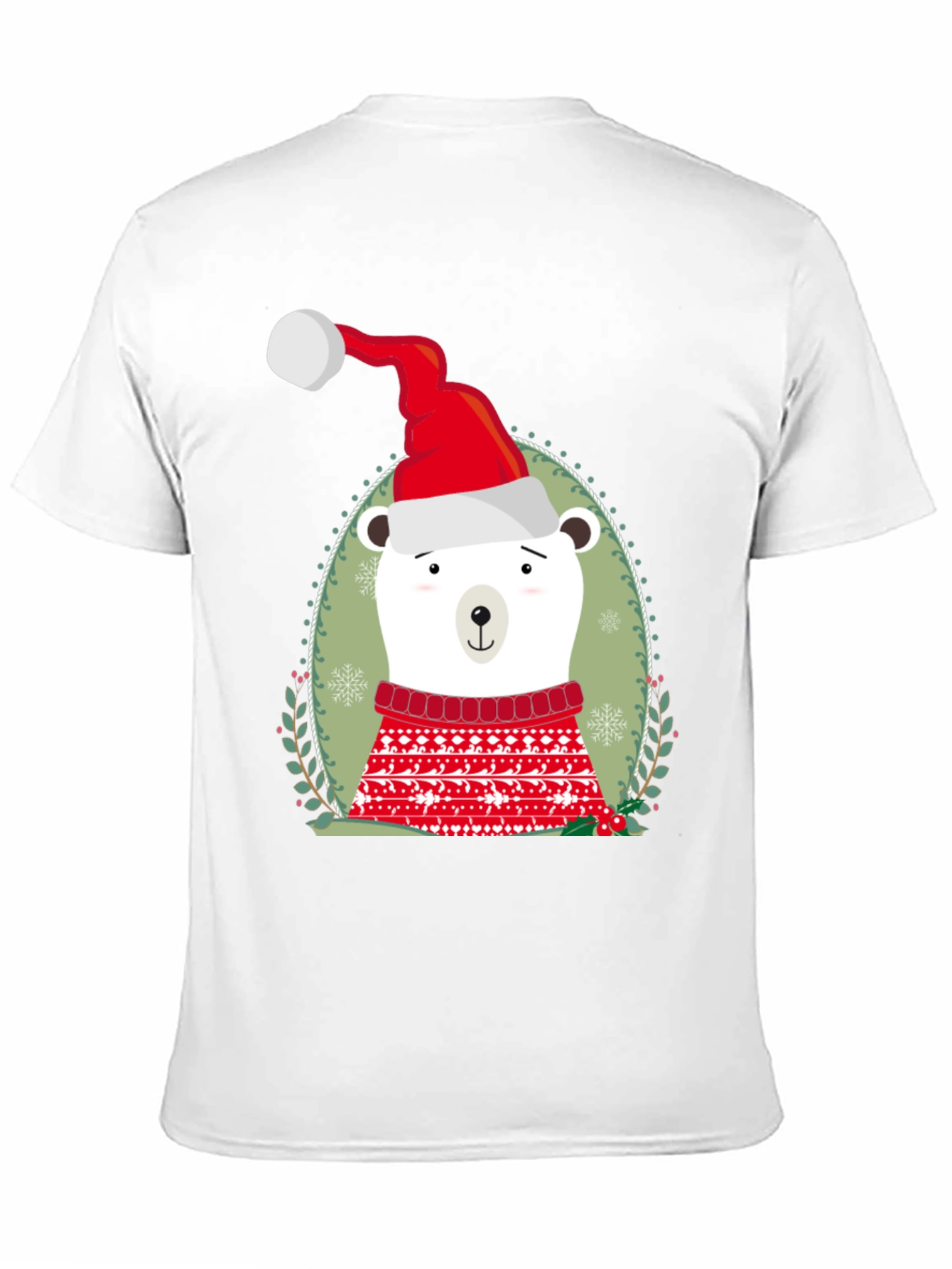 Black Holiday Polar Bear Graphic Tee view 11