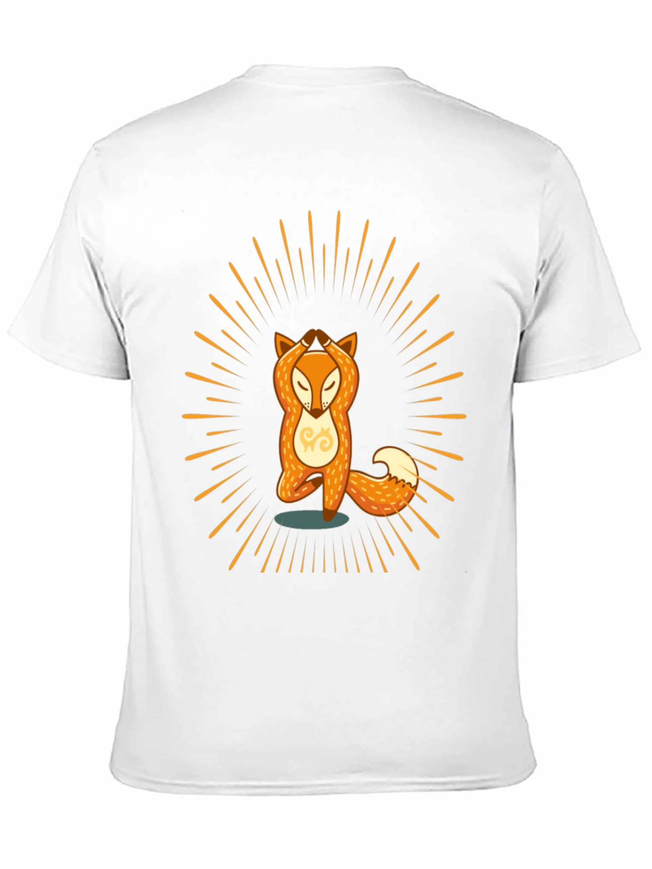 Black Yoga Fox Graphic Tee - Zen Vibes T-Shirt view 11