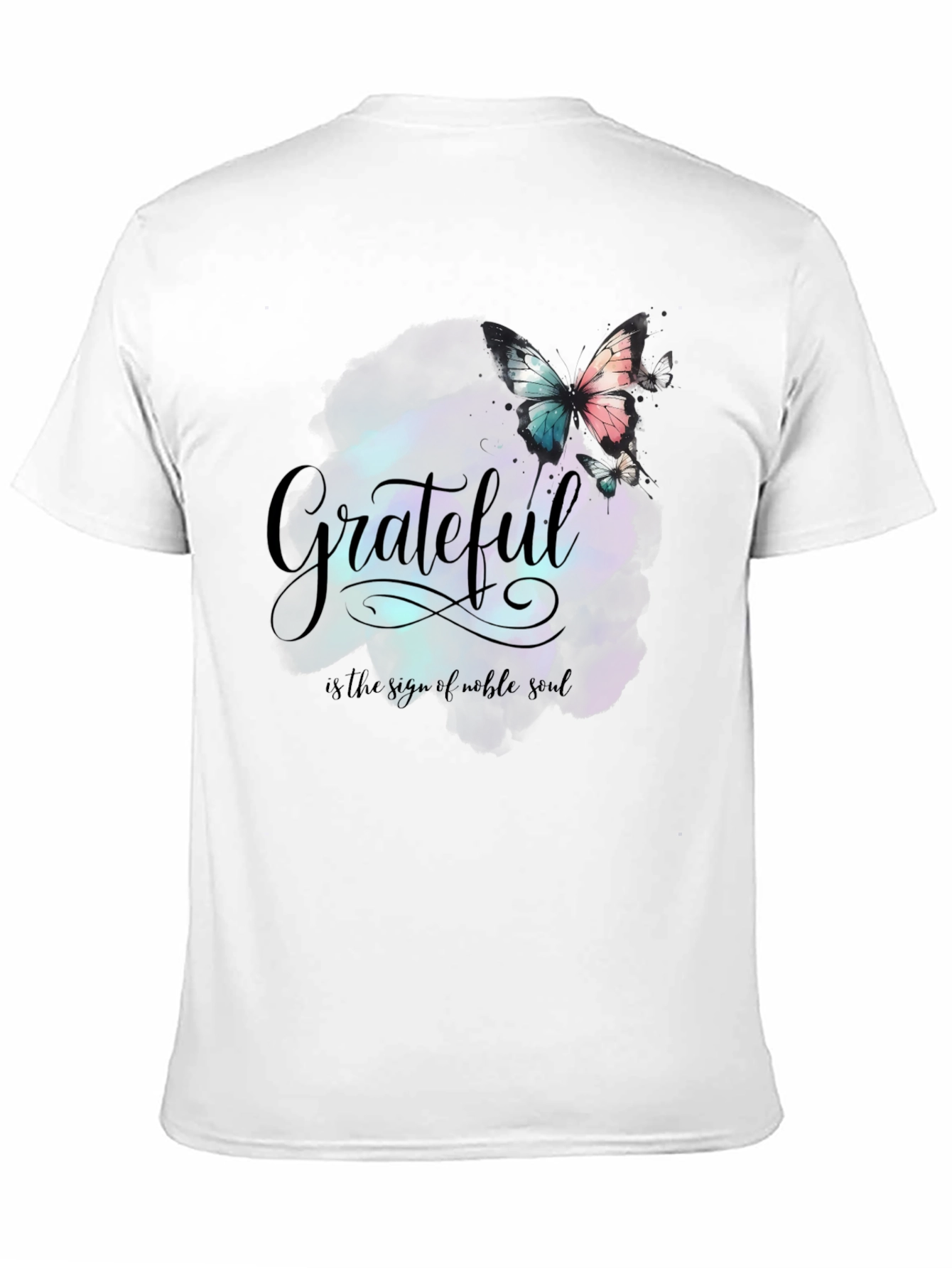 Black Grateful Butterfly Graphic Tee - Noble Soul Design view 11