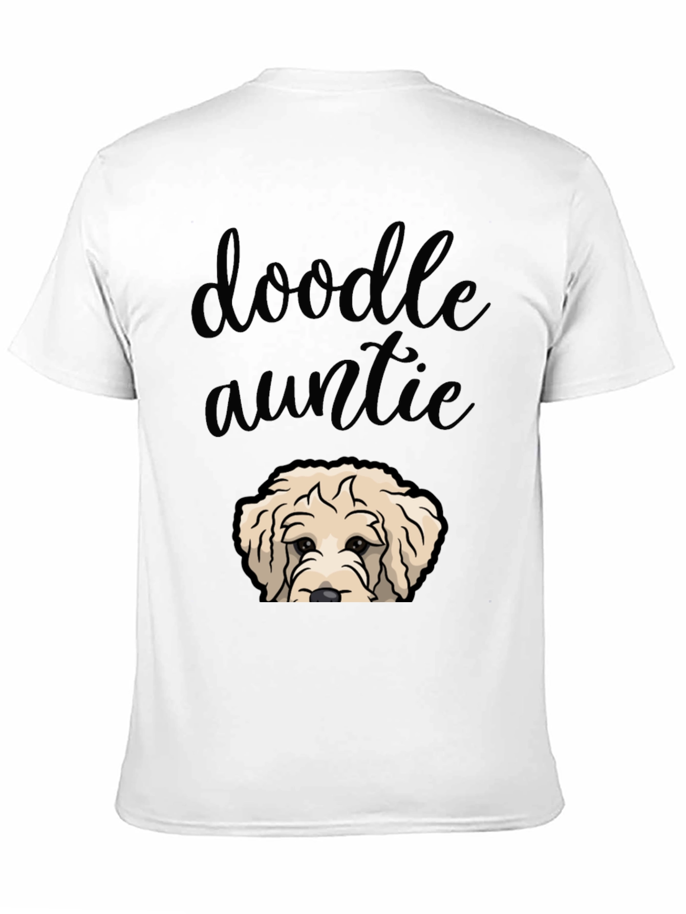 Black Doodle Auntie T-Shirt - Cute Dog Lover Tee view 11