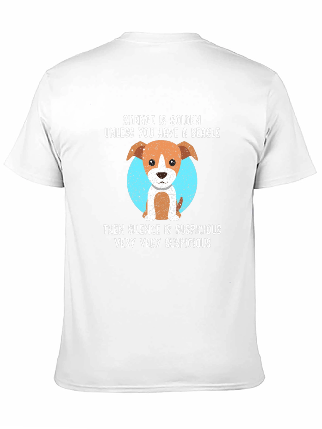 Black Beagle Humor T-Shirt: Suspicious Silence Tee view 11