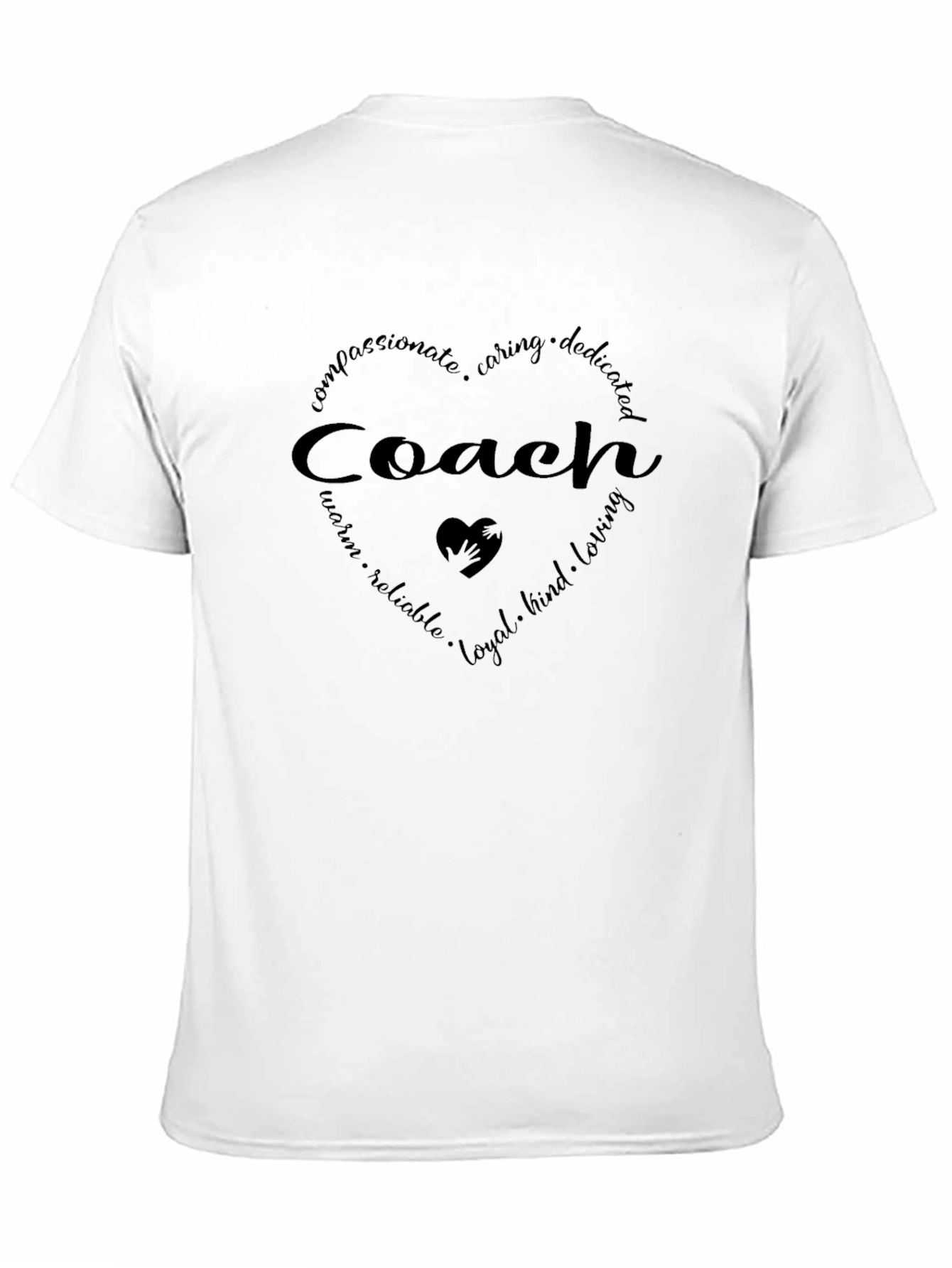Black Coach Heart Graphic Tee - Compassionate & Caring view 11