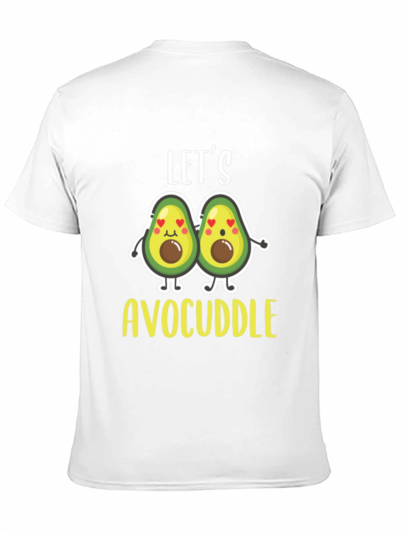 Black Let's Avocuddle Black T-Shirt view 11