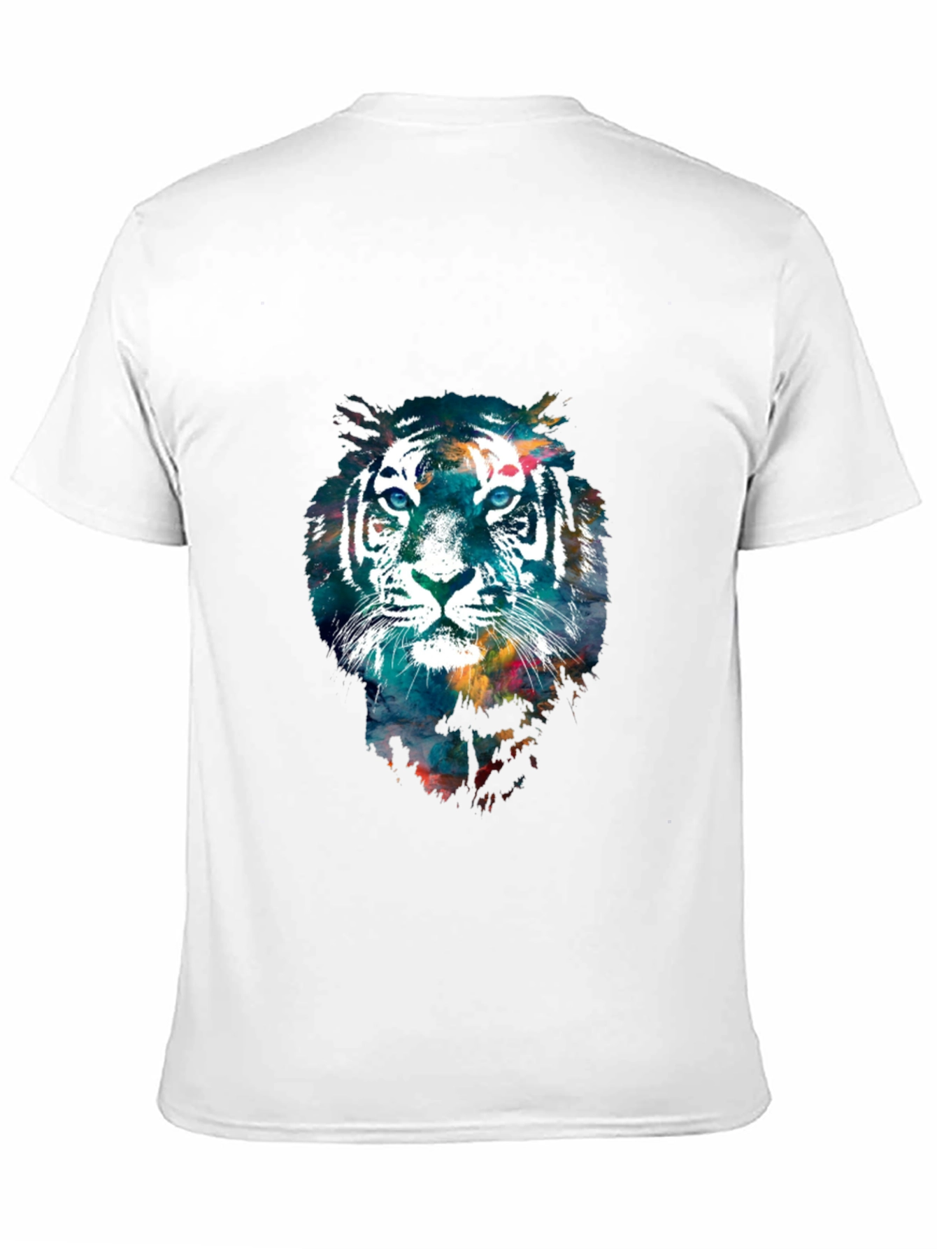 Black Abstract Tiger Graphic Tee - Cool Men's T-Shirt view 11