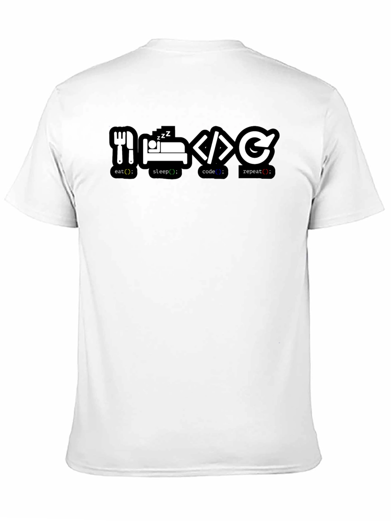 Black Eat Sleep Code Repeat Programmer T-Shirt view 11