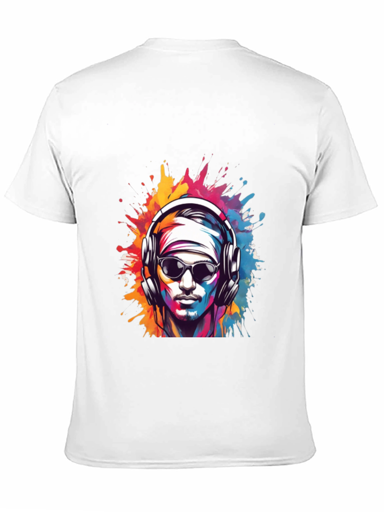 Black Men's Black Graphic Tee: Music Lover view 11