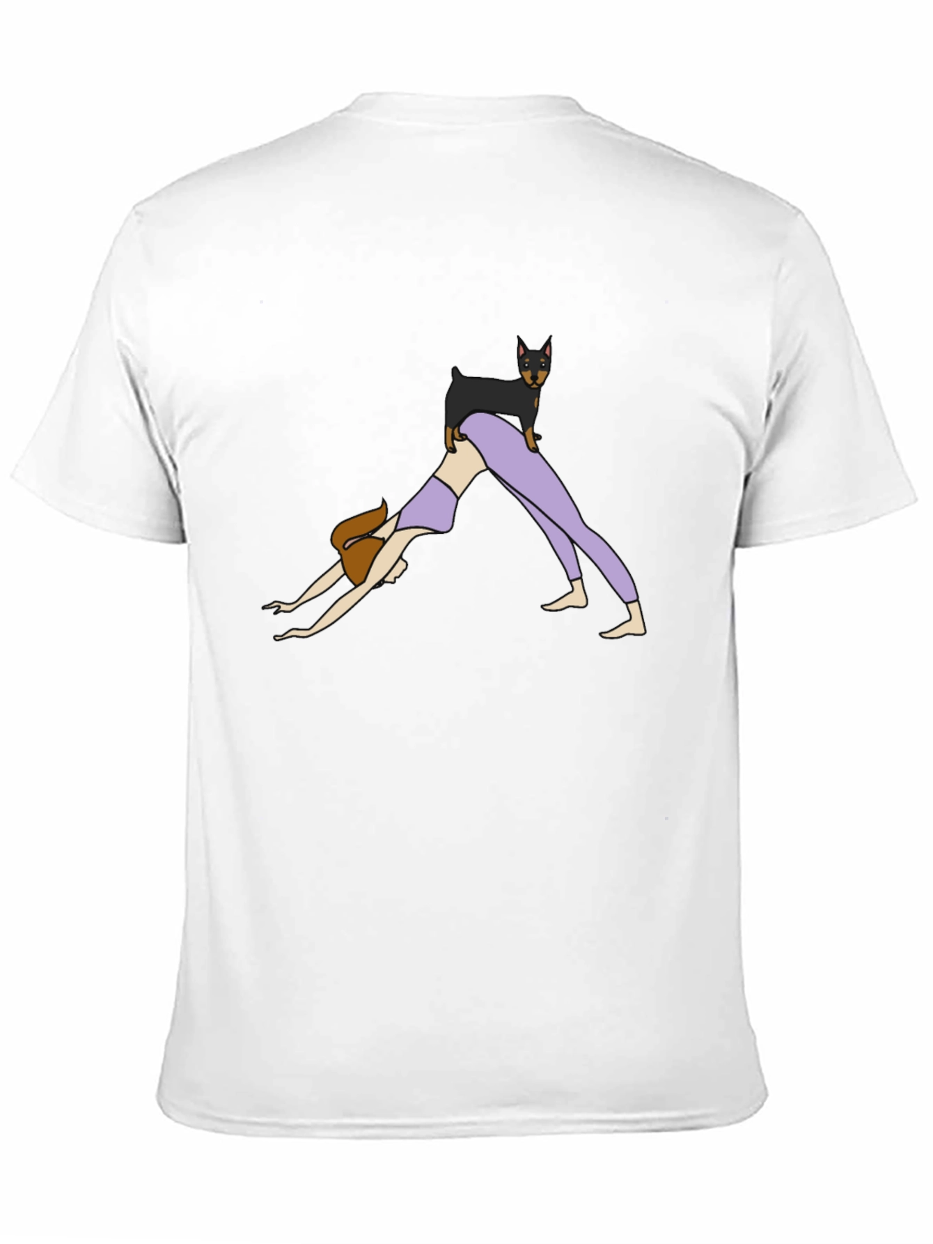 Black Yoga Dog T-Shirt view 11