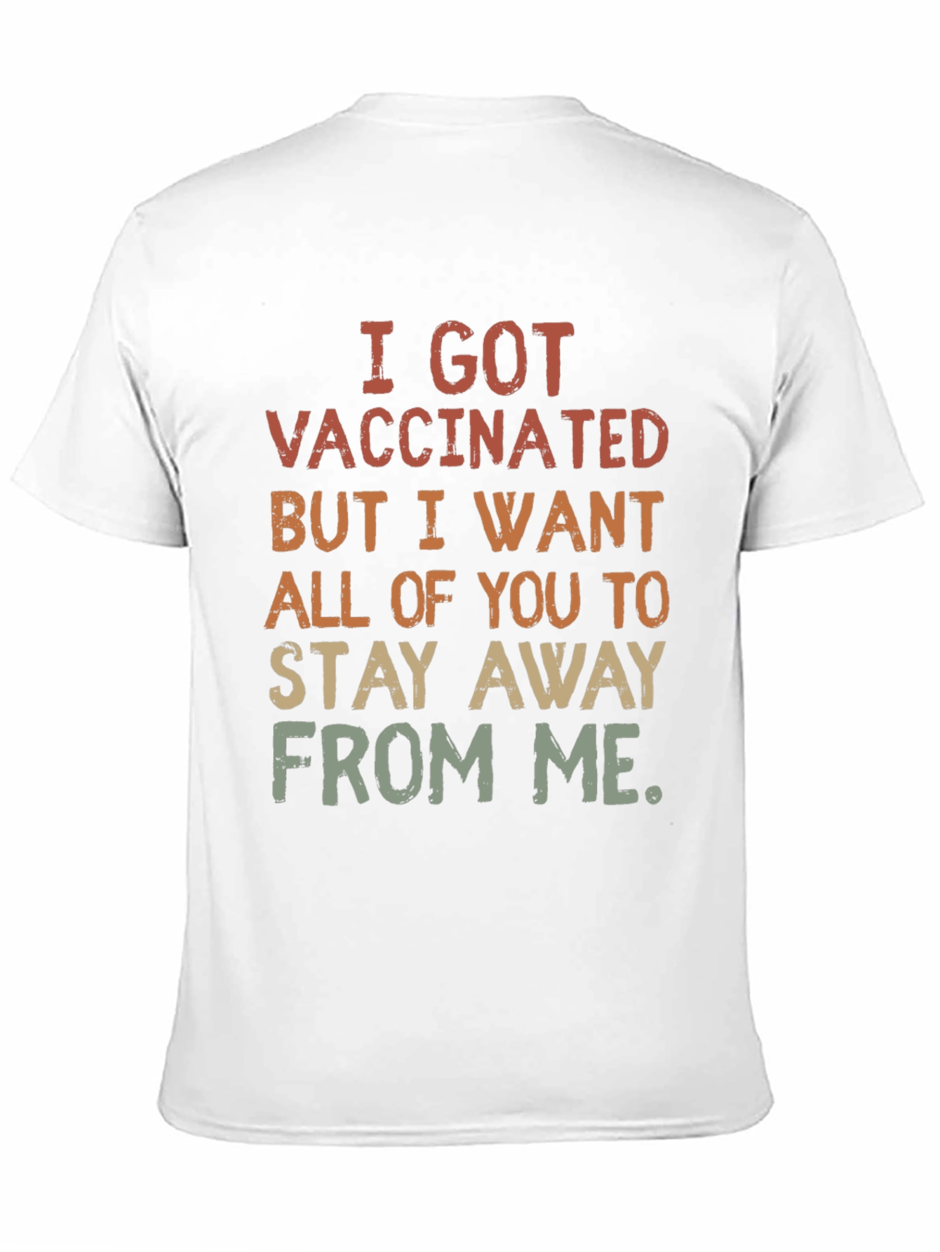 Black Funny Vaccinated Graphic T-Shirt: Stay Away view 11