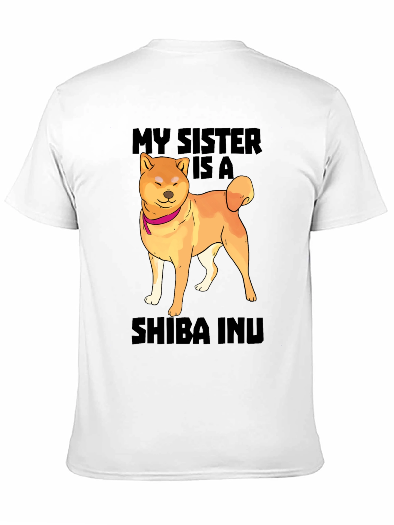 Black My Sister Is A Shiba Inu T-Shirt Funny Dog Lover Tee view 11
