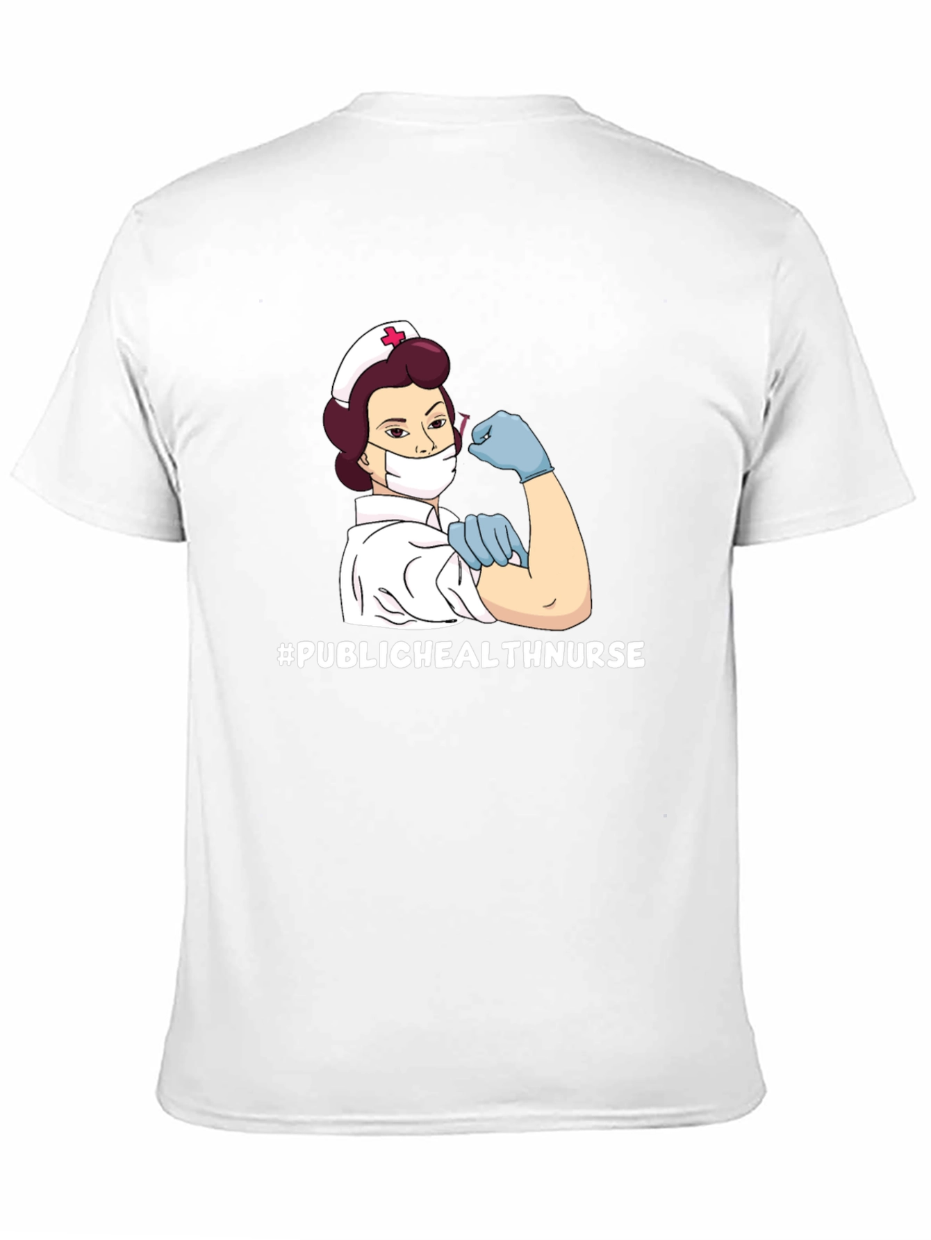 Black Public Health Nurse T-Shirt - Black view 11