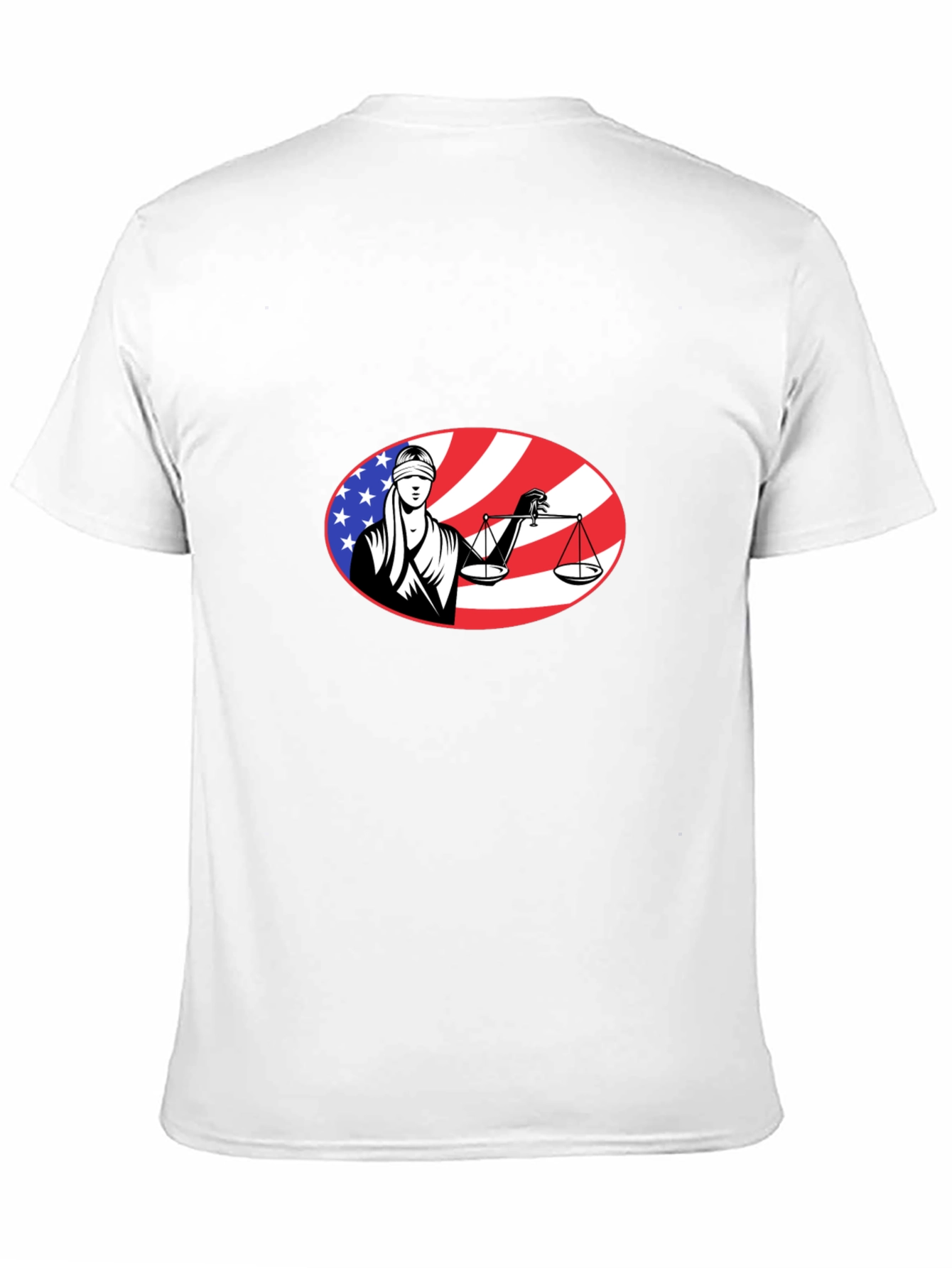 Scales of Justice American Flag T-Shirt - 11