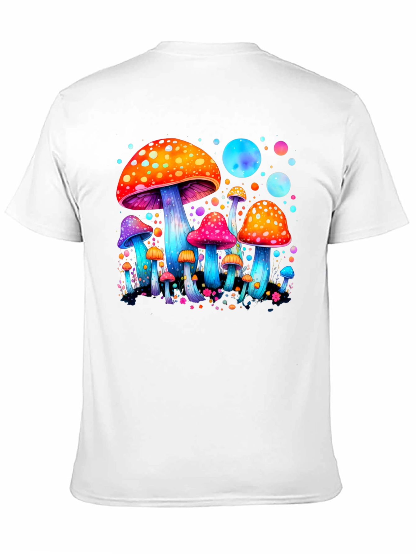 Black Psychedelic Mushroom T-Shirt - Unique Graphic Tee view 11