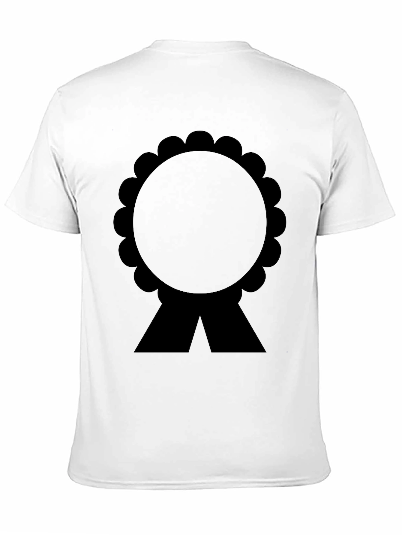 Black Black T-Shirt with Rosette Ribbon Graphic view 11