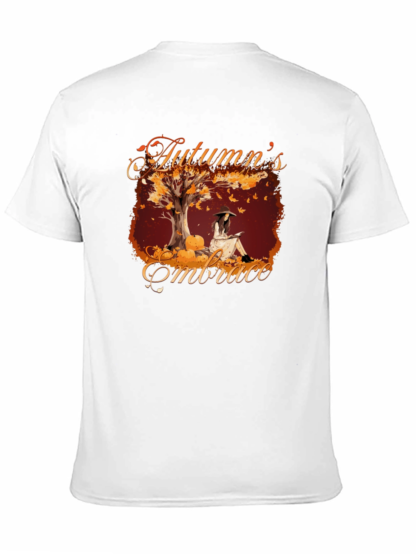 Black Autumn's Embrace Graphic Tee - Cozy Fall Style view 11