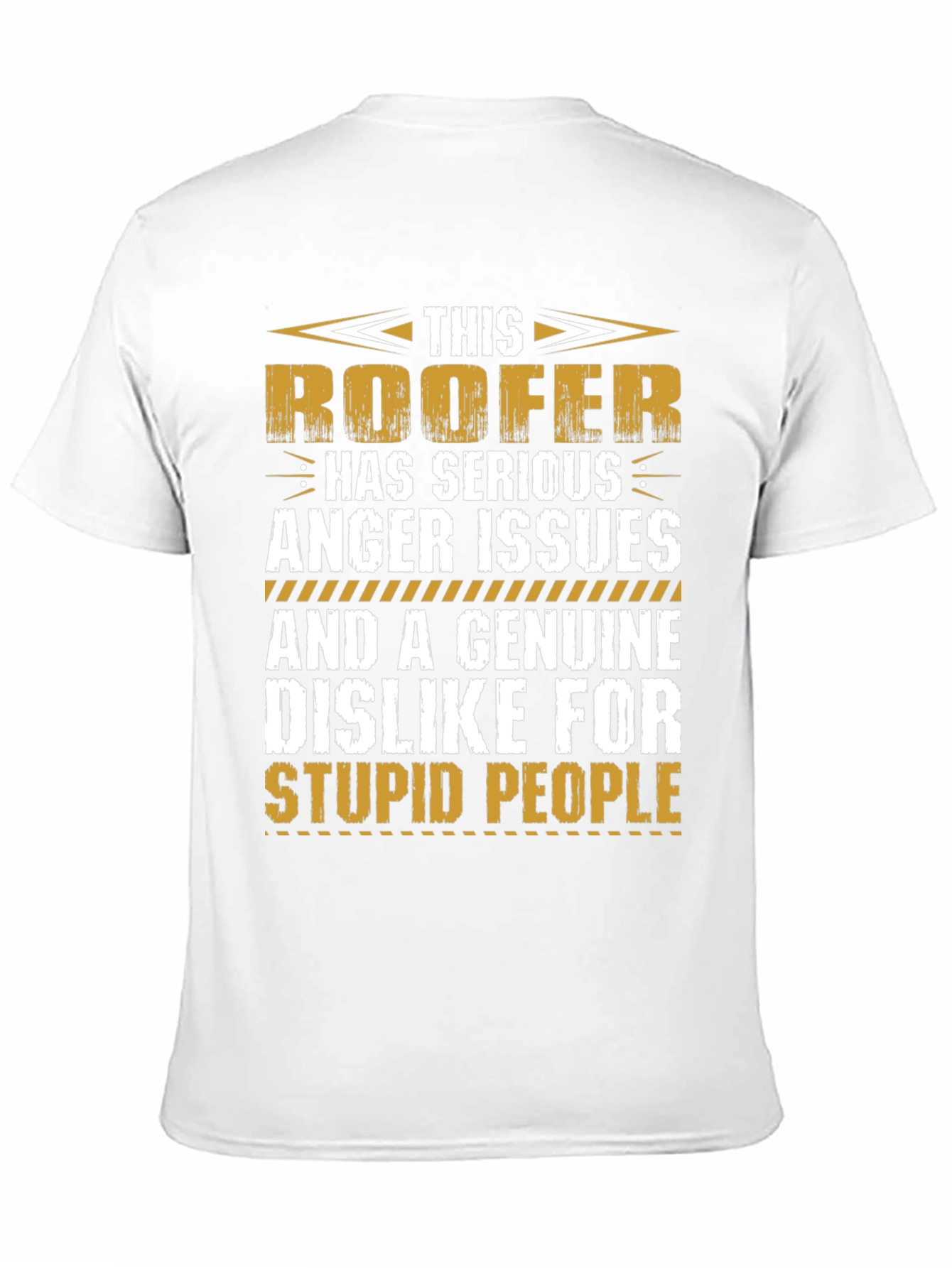 Black Roofer Humor Graphic T-Shirt - Anger Issues view 11
