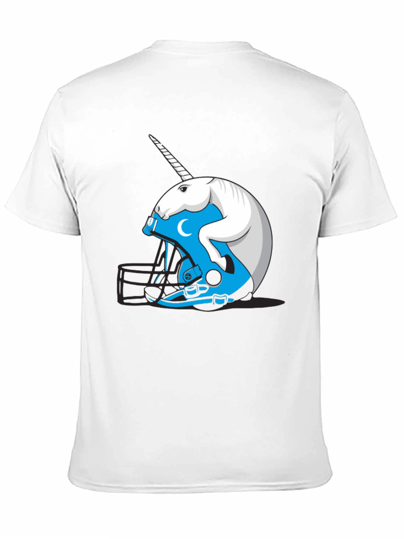 Black Unicorn Helmet T-Shirt - Fantasy Football Fan Tee view 11