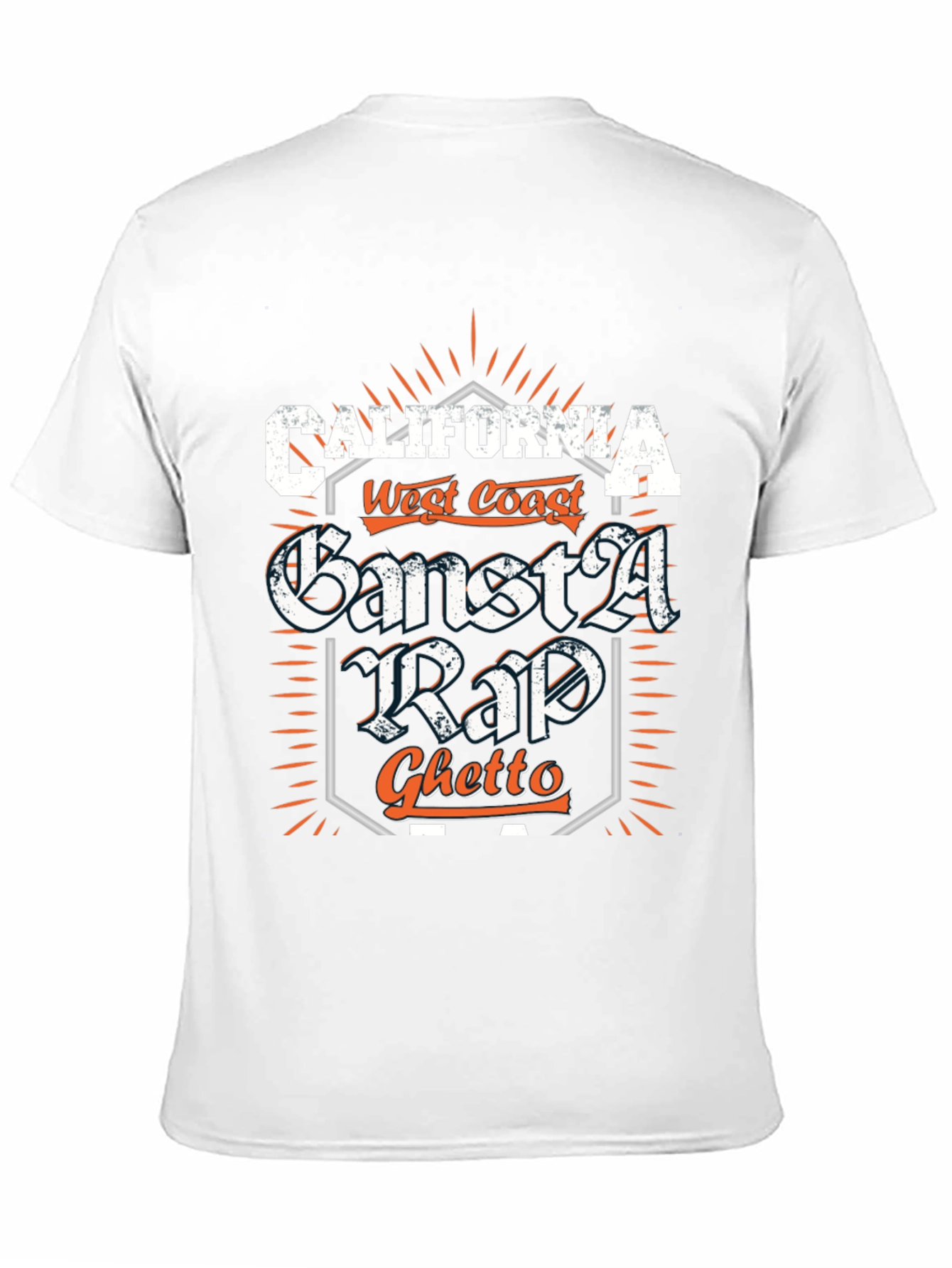 Black California Gangsta Rap T-Shirt view 11