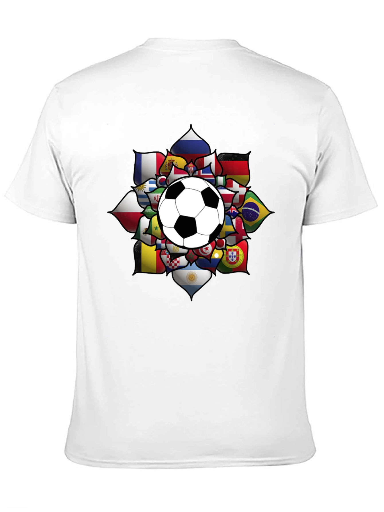 World Cup Soccer Ball Flags Graphic Tee - 11