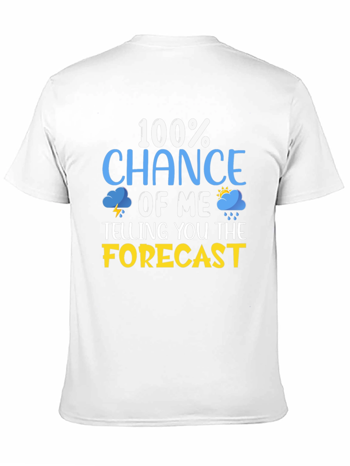 Black Funny Weather Forecast T-Shirt view 11