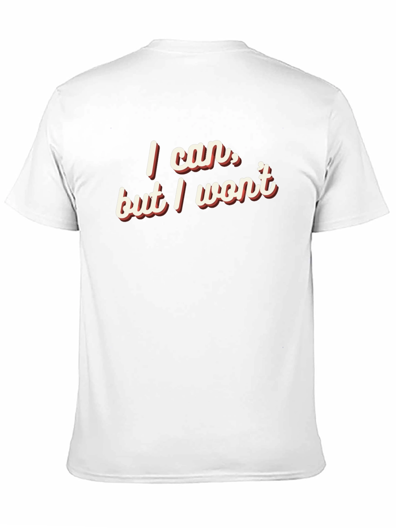 Black I can, but I won't Tee view 11