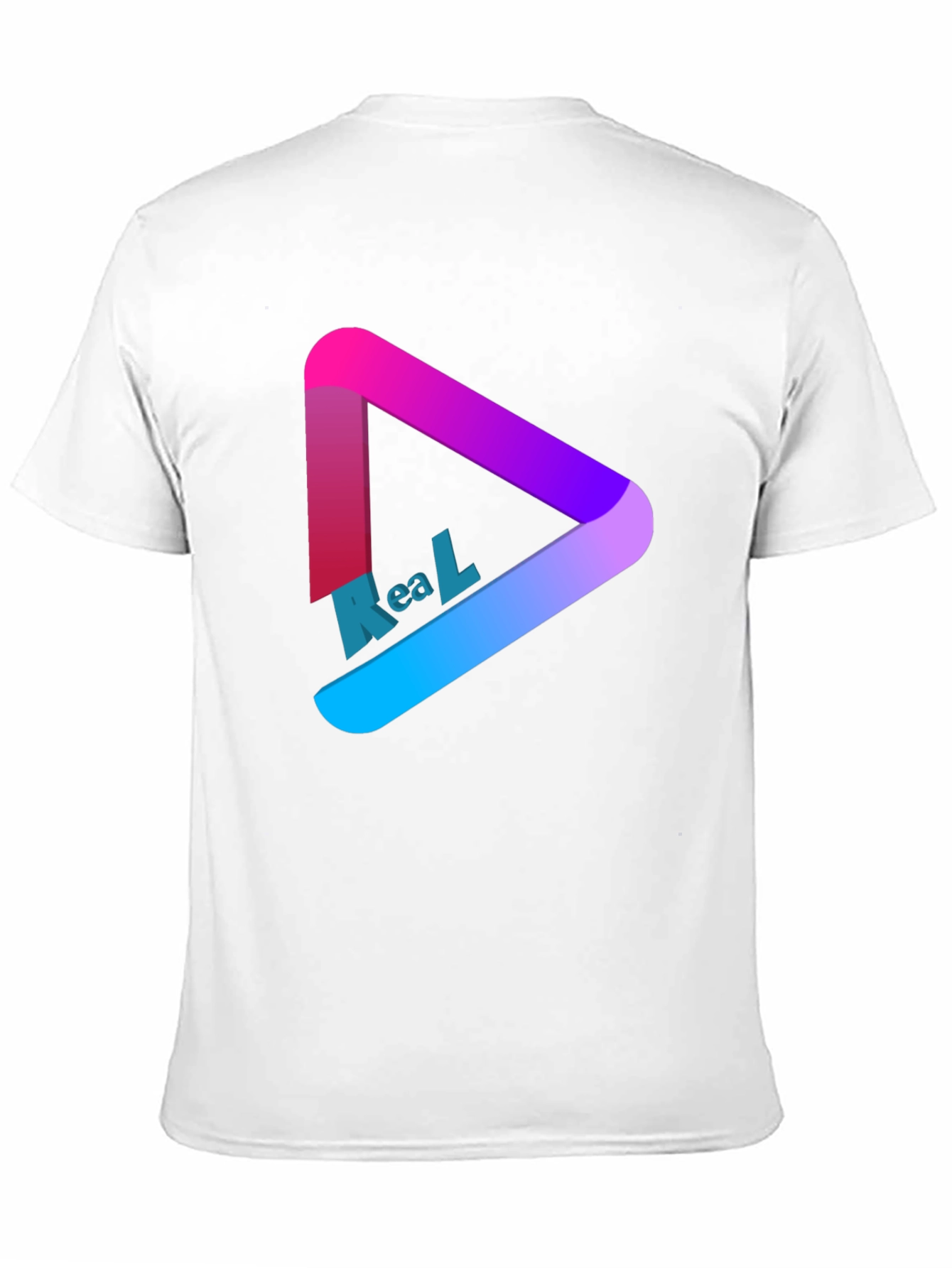 Black Gradient Triangle T-Shirt view 11