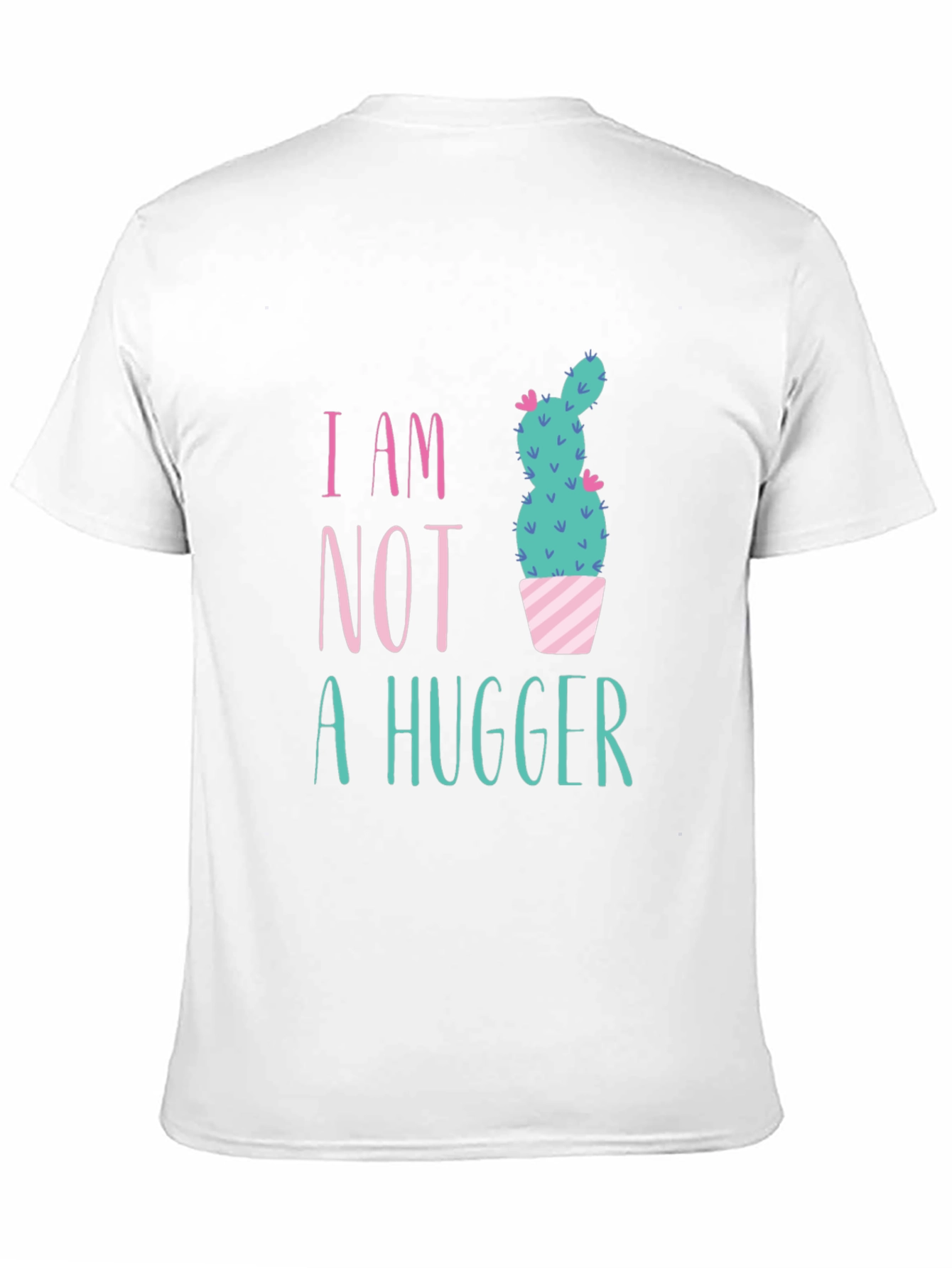 Black I Am Not A Hugger Cactus Graphic Tee view 11