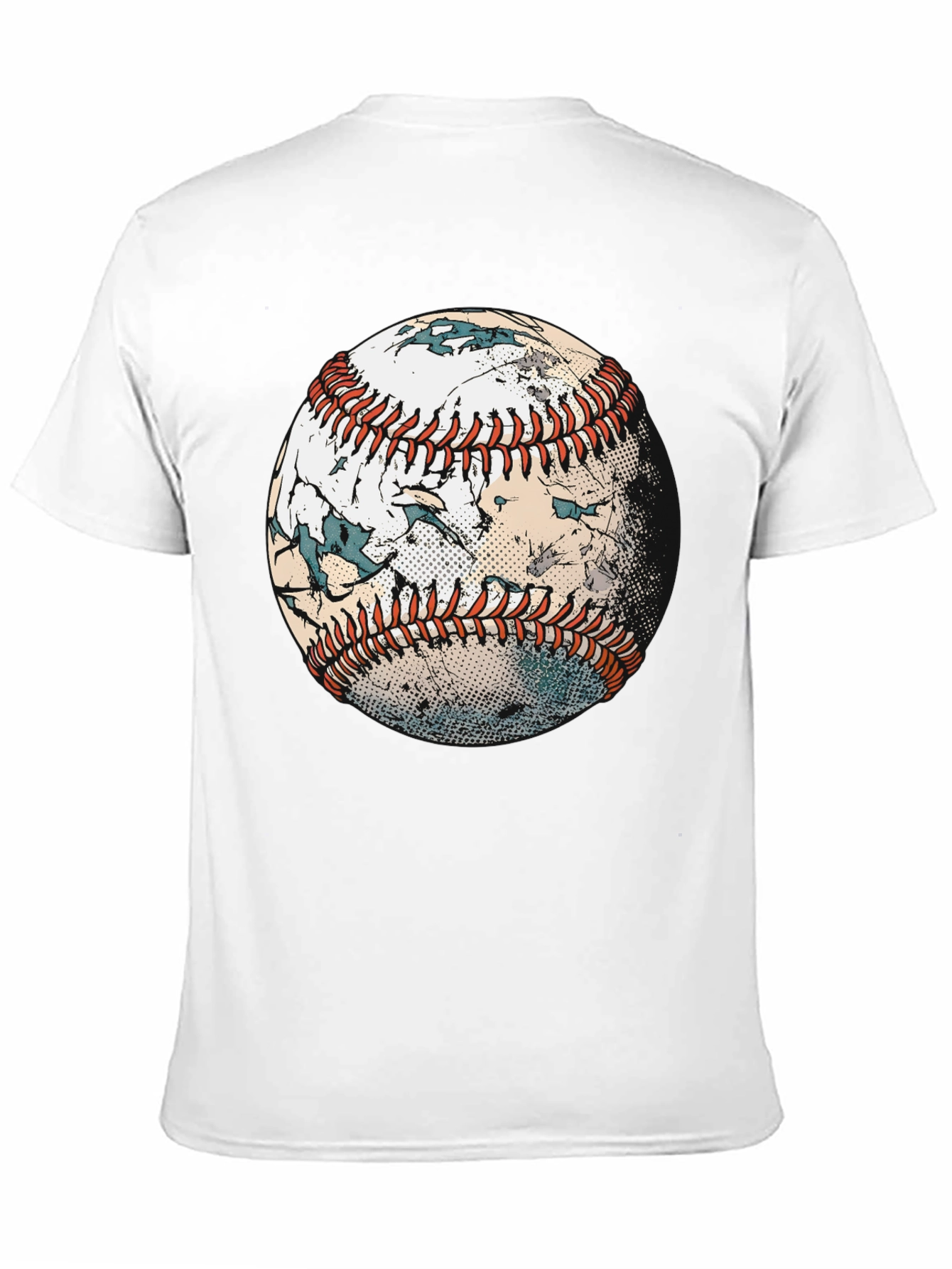 Black Distressed Baseball Graphic T-Shirt view 11