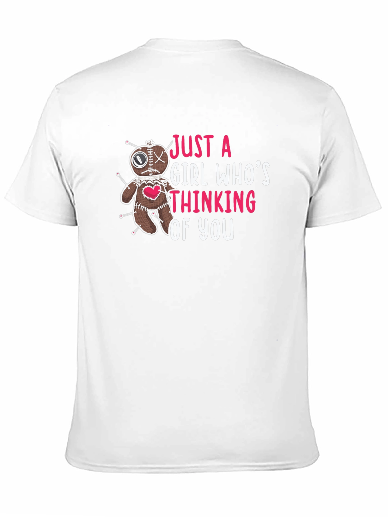 Black Just a Girl Voodoo Doll Graphic T-Shirt view 11