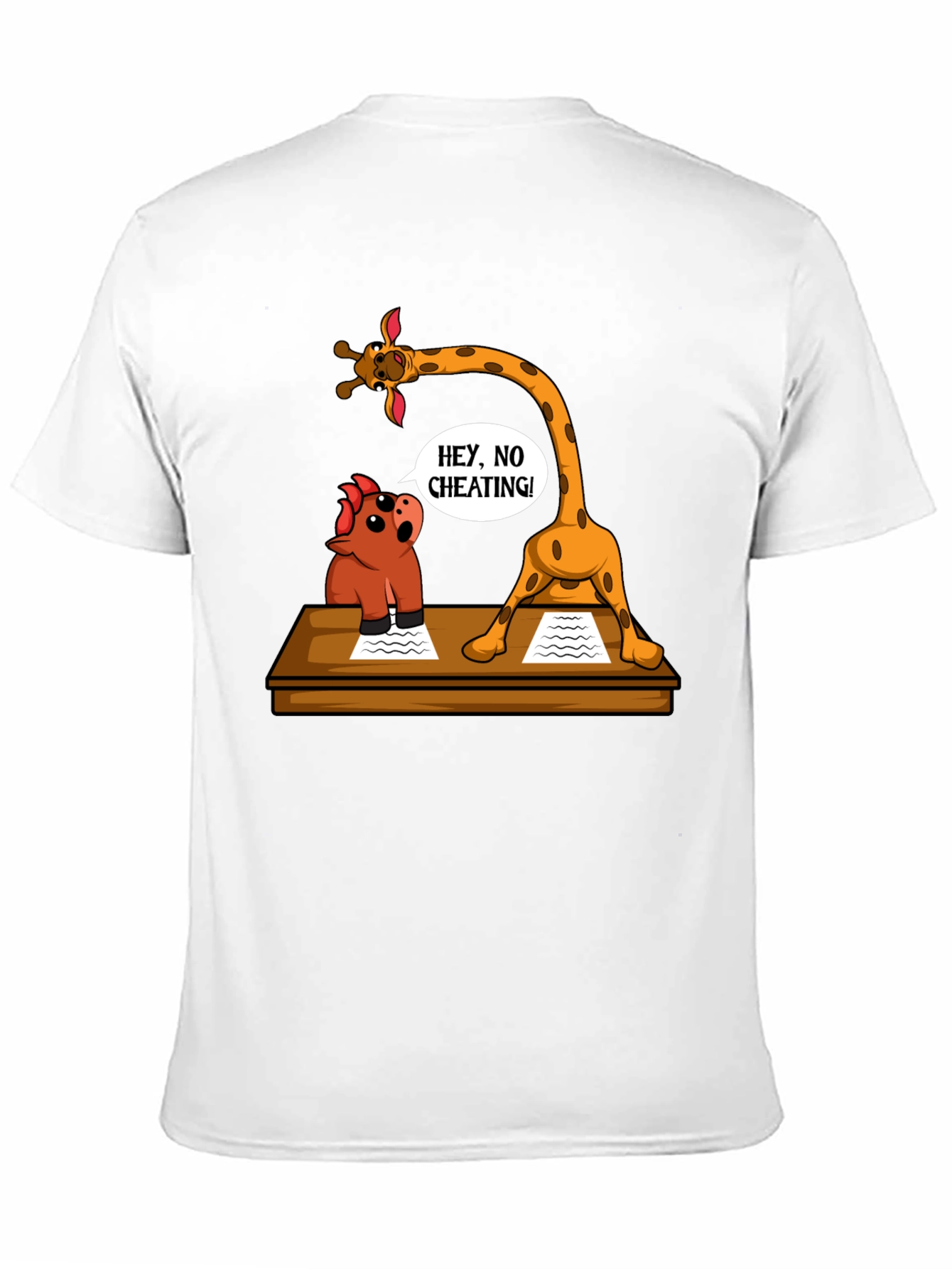 Black Funny Cheating Giraffe T-Shirt view 11