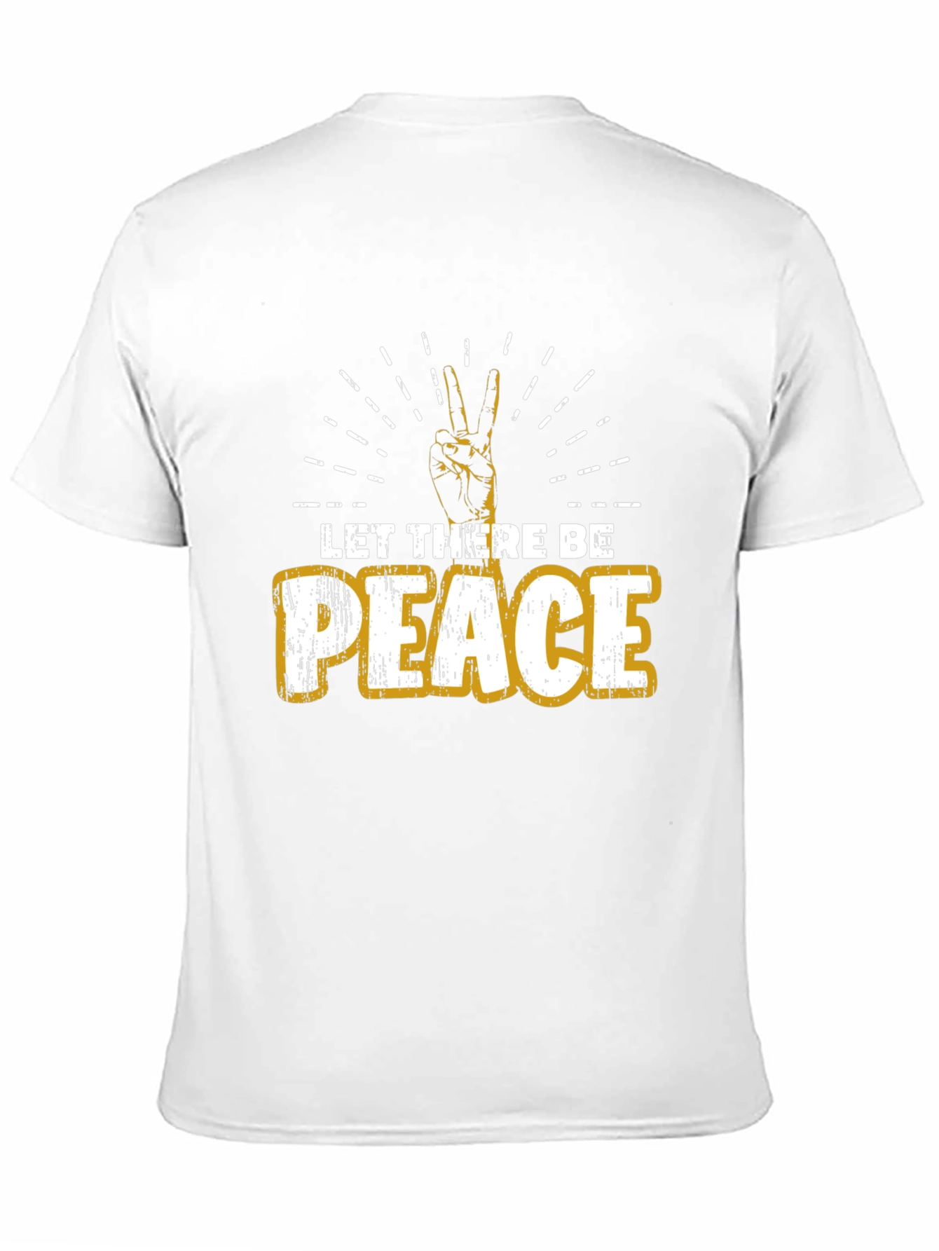 Black Let There Be Peace Graphic Tee - Soft Cotton Blend view 11