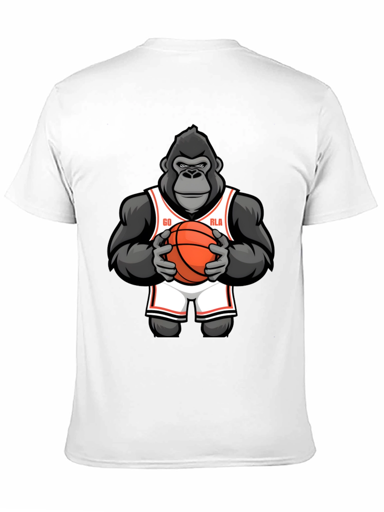 Black Gorilla Basketball Graphic T-Shirt view 11